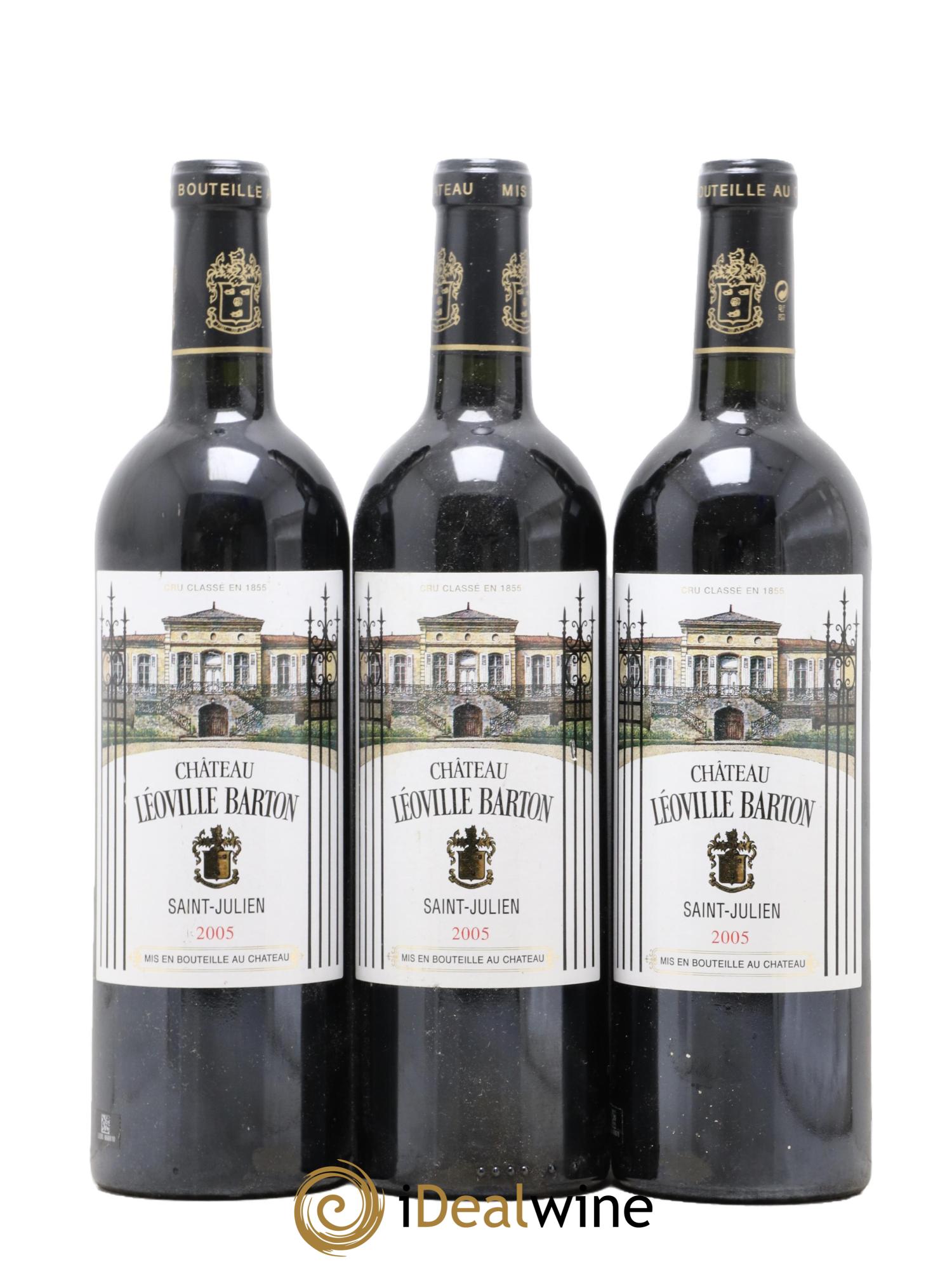 Château Léoville Barton 2ème Grand Cru Classé 2005 - Lot de 3 bouteilles - 0