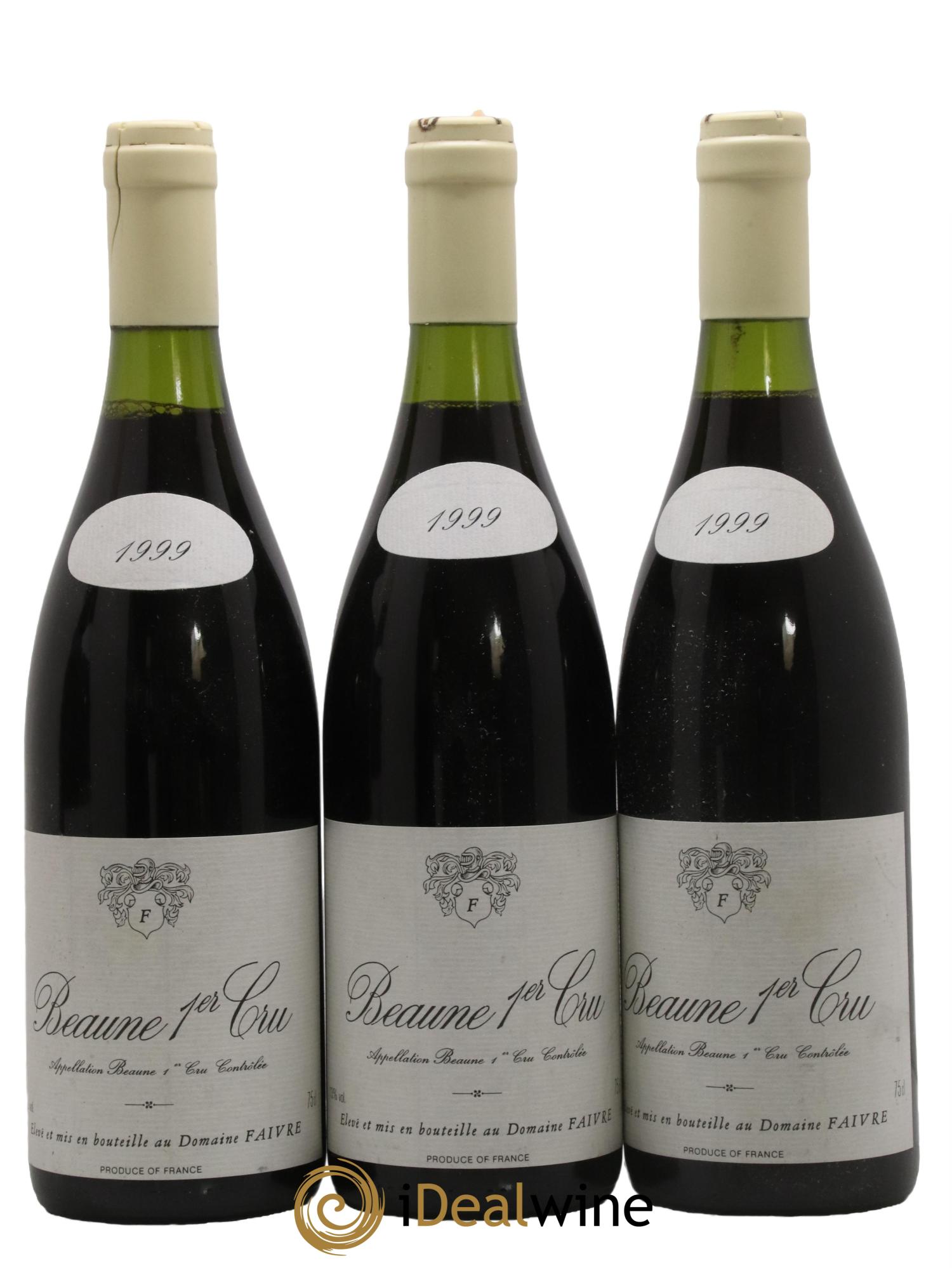Beaune 1er Cru Domaine Faivre 1999 - Lot de 3 bouteilles - 0