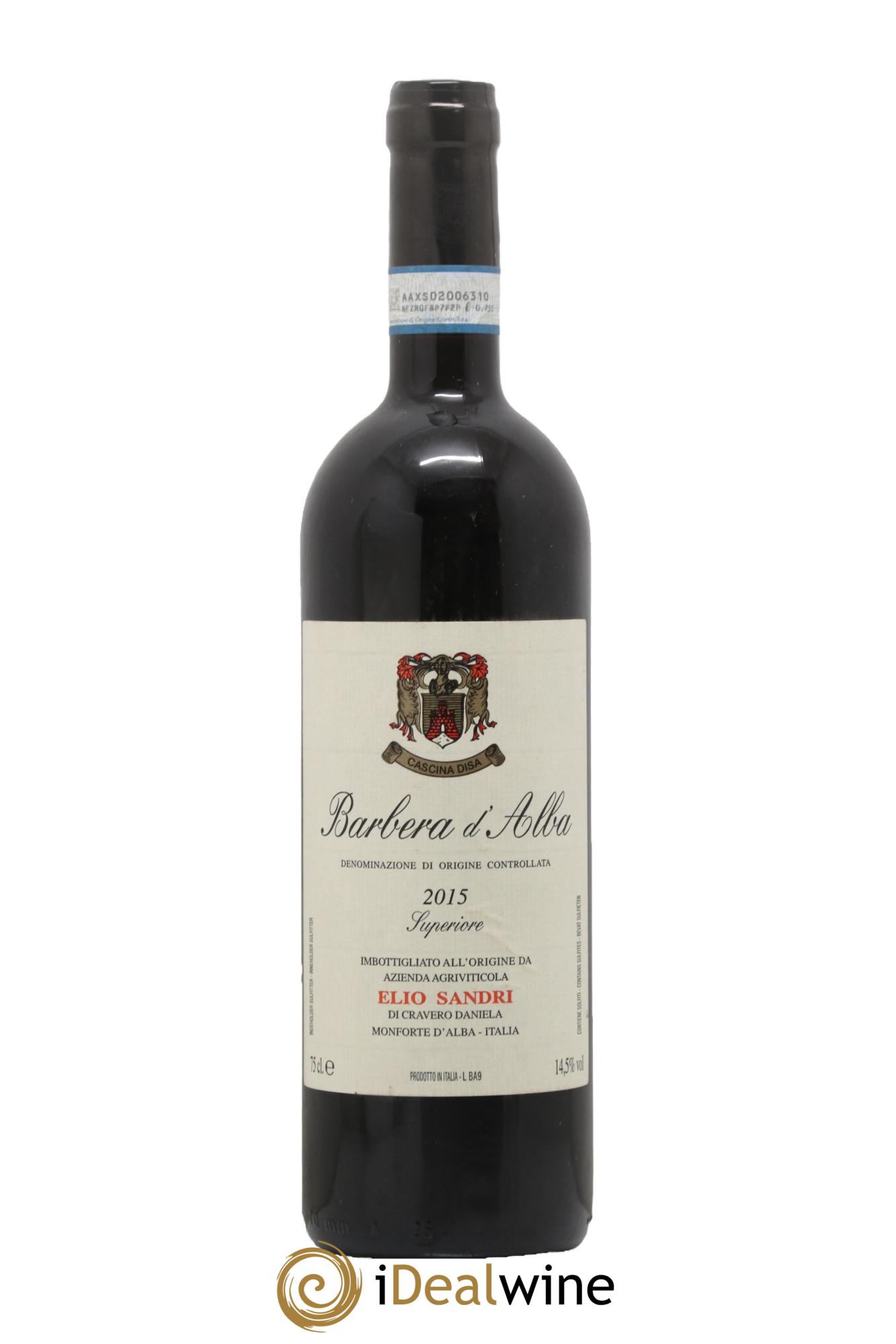 Barbera d'Alba DOC Superiore Élio Sandri 2015 - Lot de 1 bouteille - 0