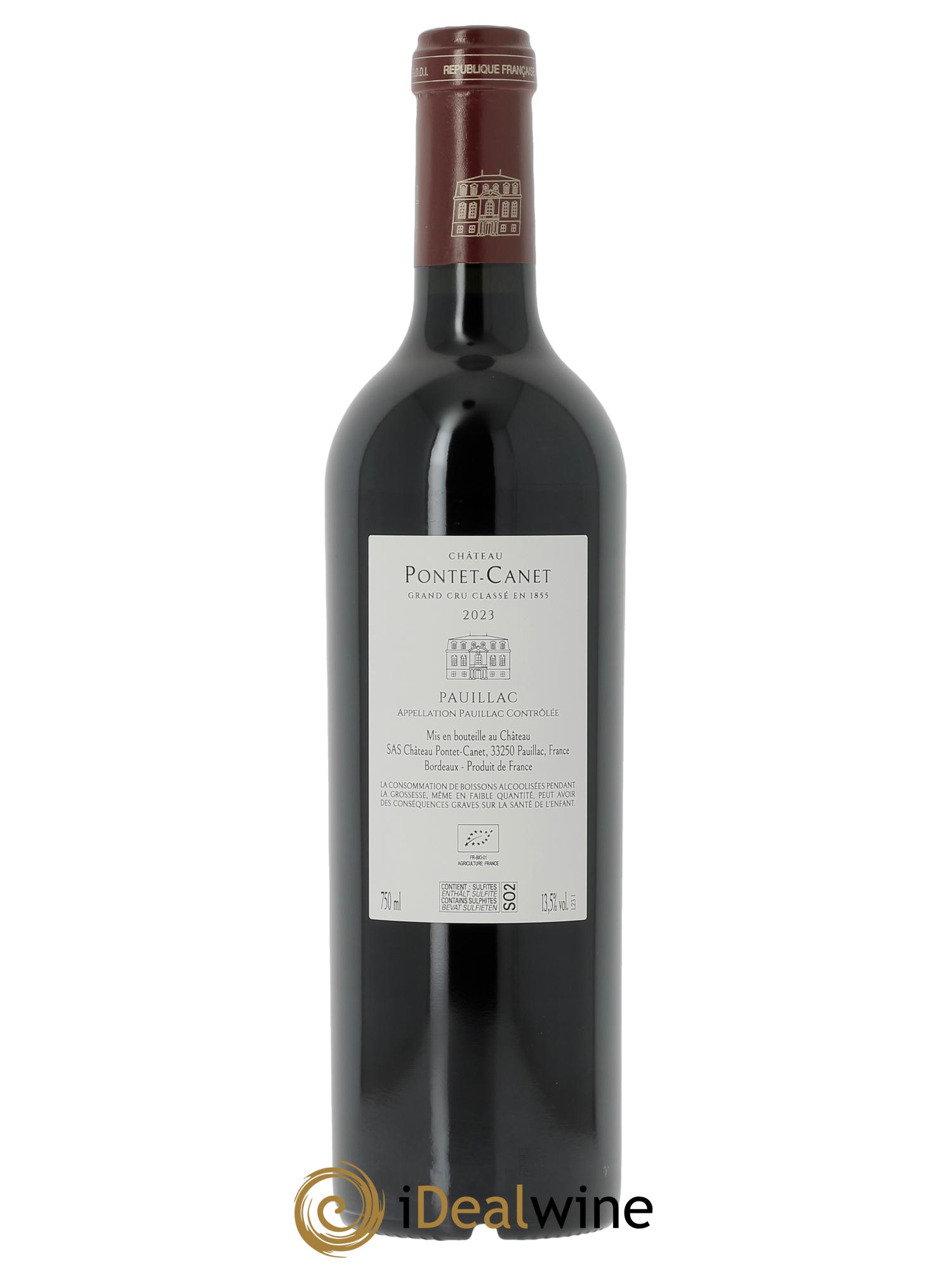 Château Pontet Canet 5ème Grand Cru Classé (Original-holzkiste ab 3 Fl.) 2023 - Posten von 1 Flasche - 1