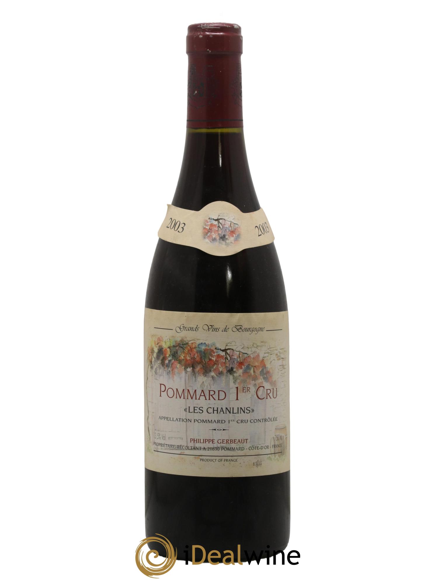 Pommard 1er Cru Les Chanlins Domaine Gerbeaut 2003 - Lot de 1 bouteille - 0