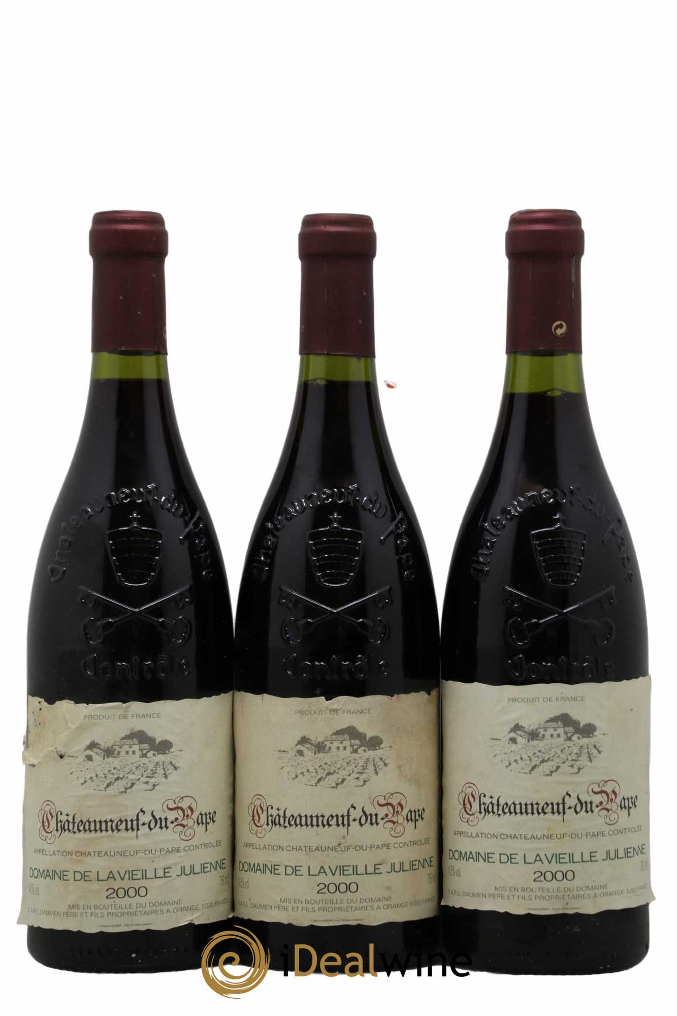 Châteauneuf-du-Pape Vieille Julienne (Domaine de la) Jean-Paul Daumen  2000 - Lot de 3 bouteilles - 0