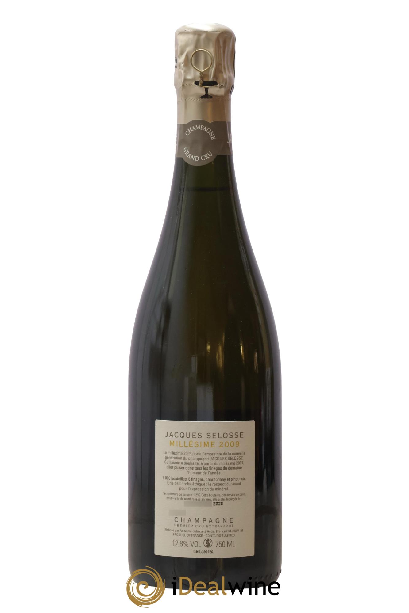 1er Cru Millésimé Extra-Brut Jacques Selosse 2009 - Lot de 1 bouteille - 1