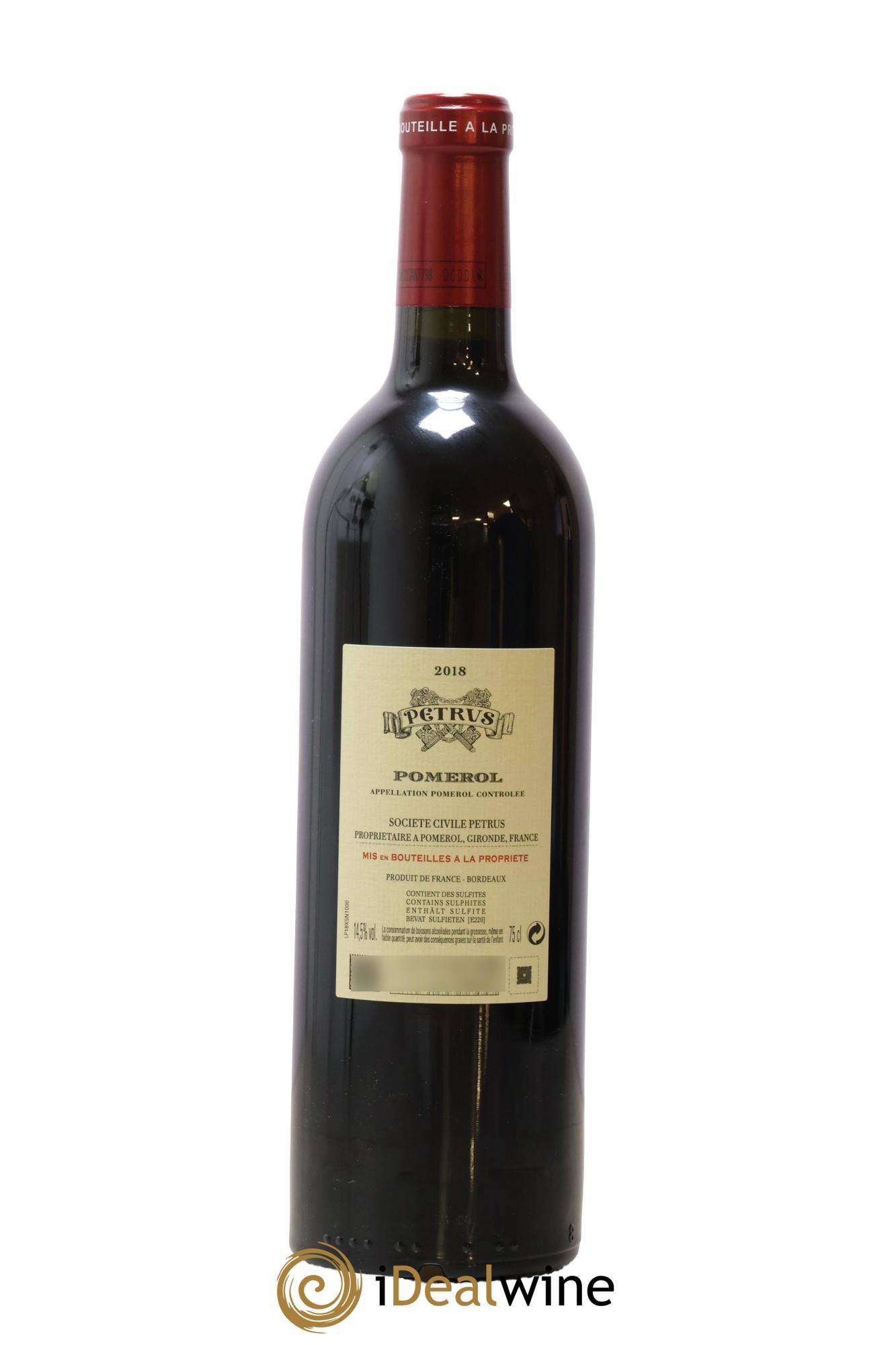 Petrus  2018 - Lot de 1 bouteille - 1