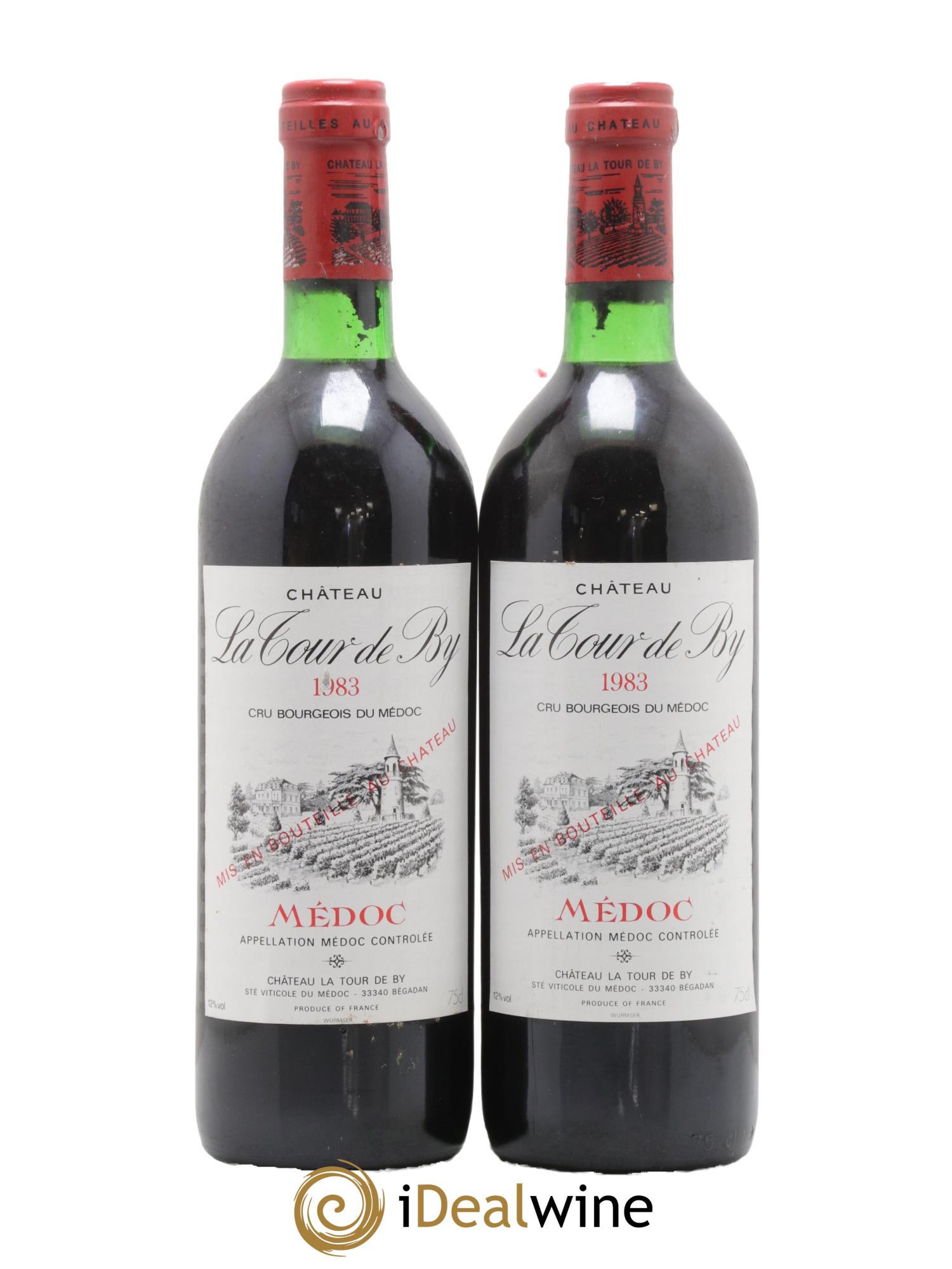 Château La Tour de By Cru Bourgeois 1983 - Lot de 2 bouteilles - 0