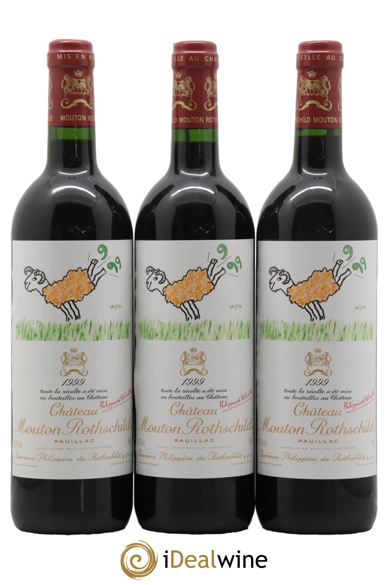 Château Mouton Rothschild 1er Grand Cru Classé 1999 - Lot of 12 bottles - 1