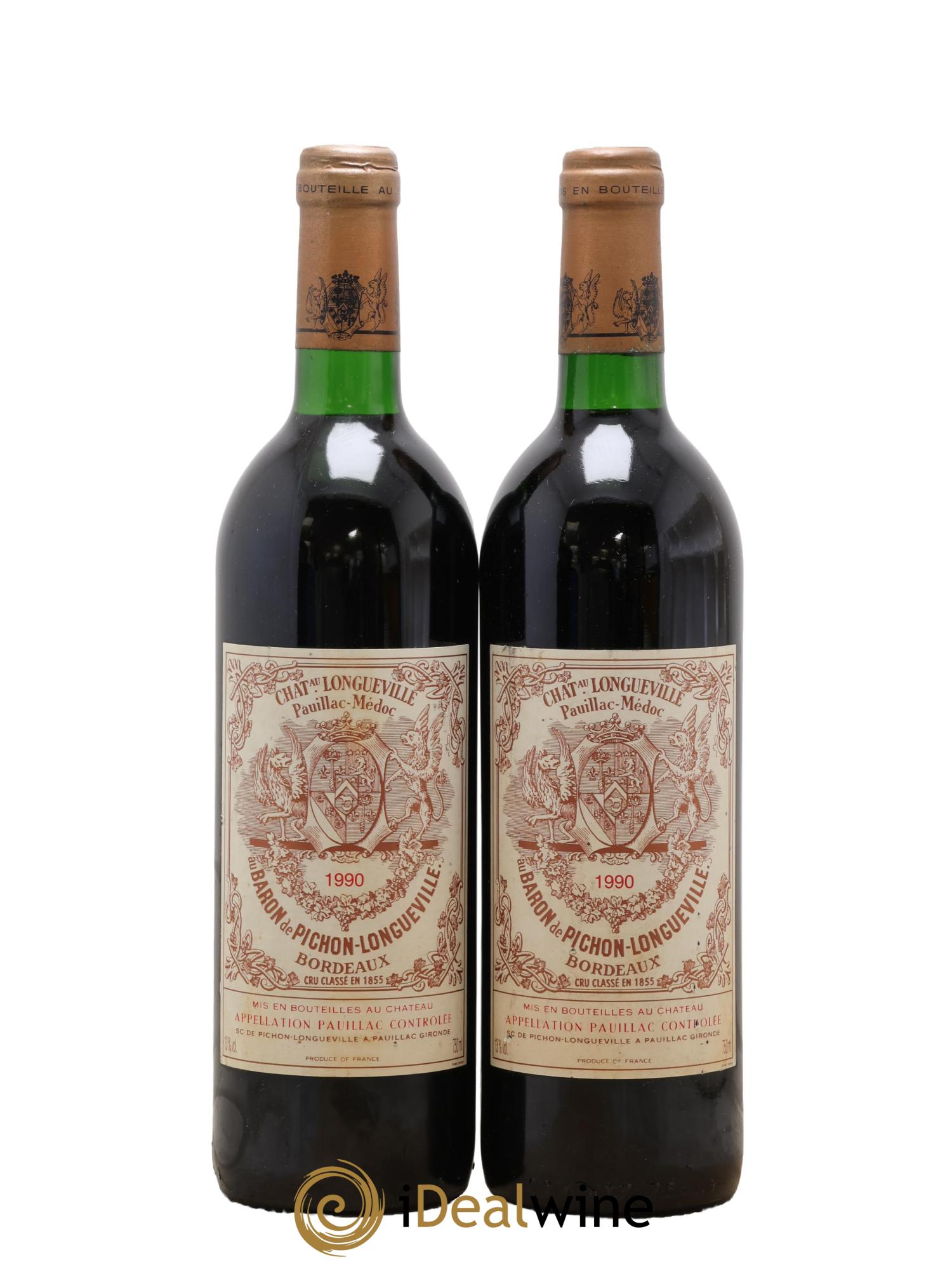Pichon Longueville Baron 2ème Grand Cru Classé 1990 - Lot de 2 bouteilles - 0