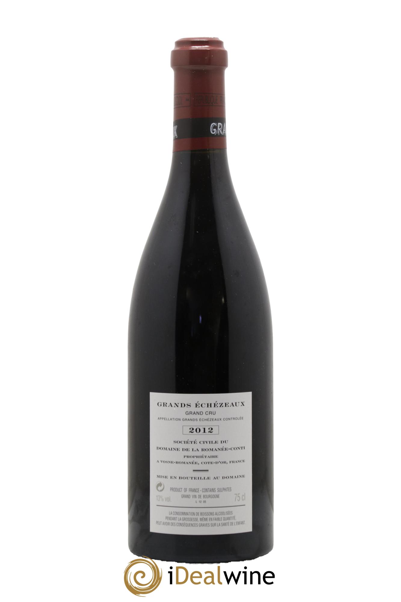 Grands-Echezeaux Grand Cru Domaine de la Romanée-Conti 2012 - Posten von 1 Flasche - 1