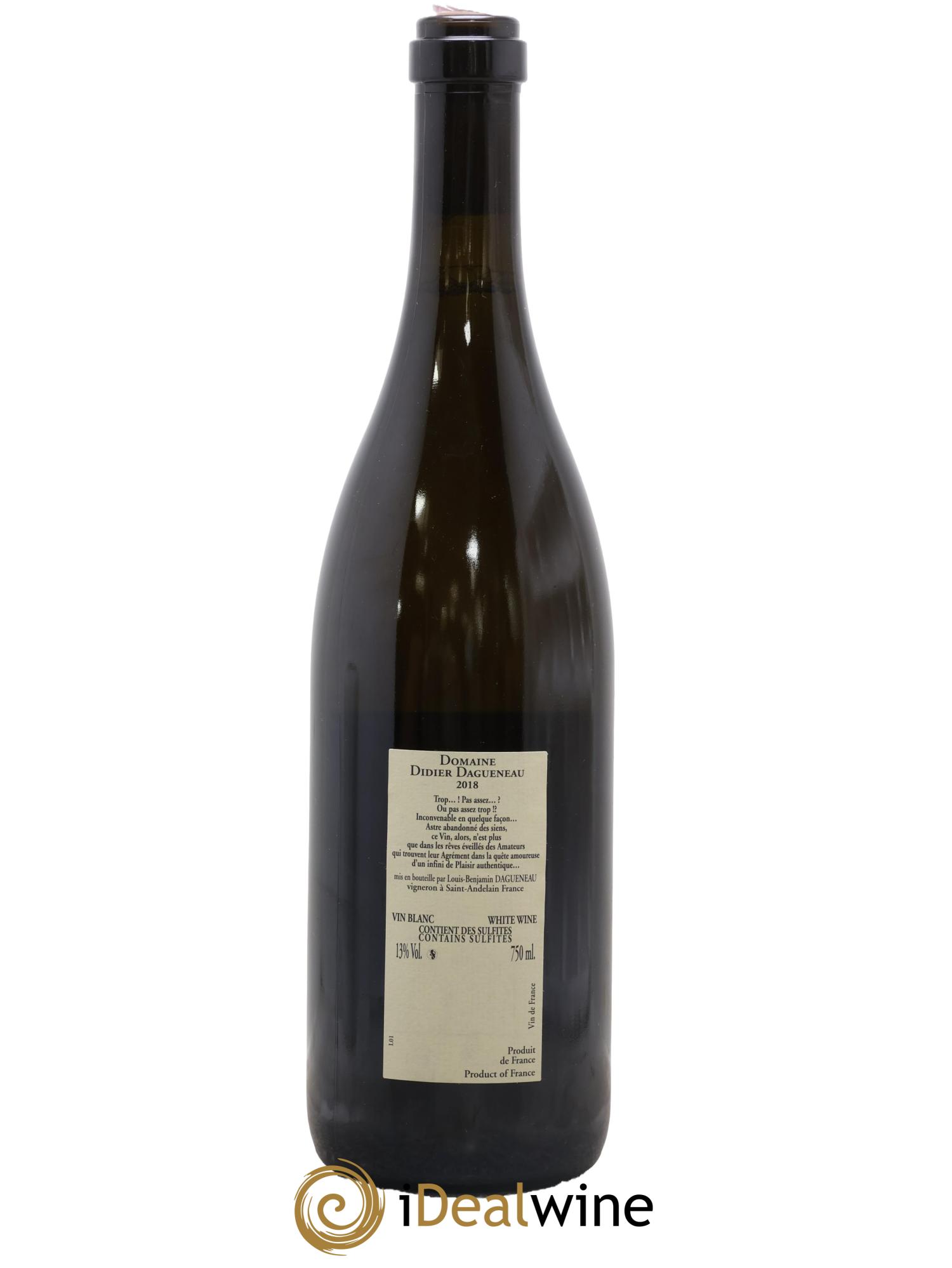 Vin de France Blanc Etc Dagueneau (Domaine Didier - Louis-Benjamin) 2018 - Posten von 1 Flasche - 1