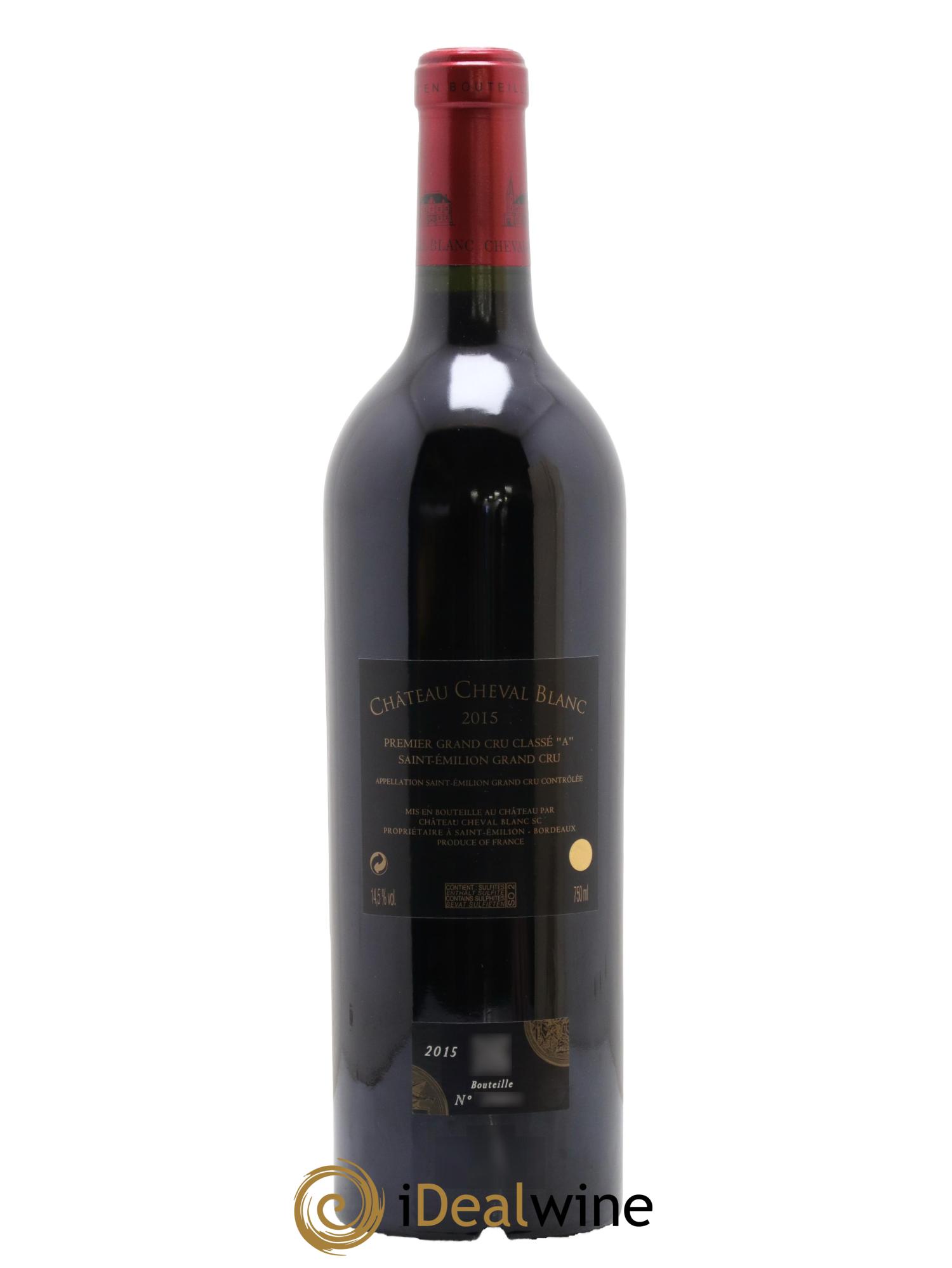 Château Cheval Blanc 1er Grand Cru Classé A 2015 - Posten von 1 Flasche - 2