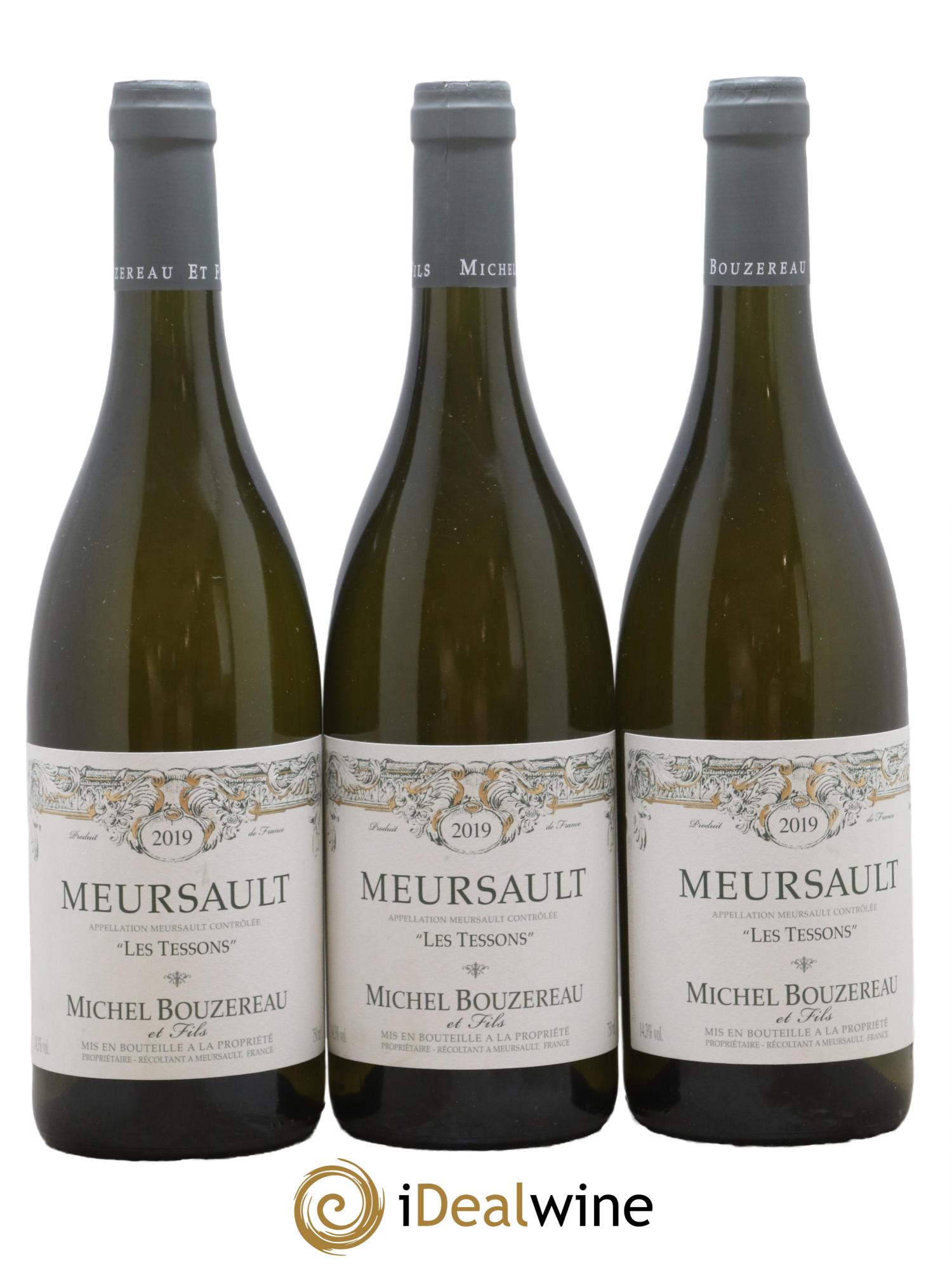 Meursault Les Tessons Michel Bouzereau et Fils (Domaine) 2019 - Lot de 3 bouteilles - 0