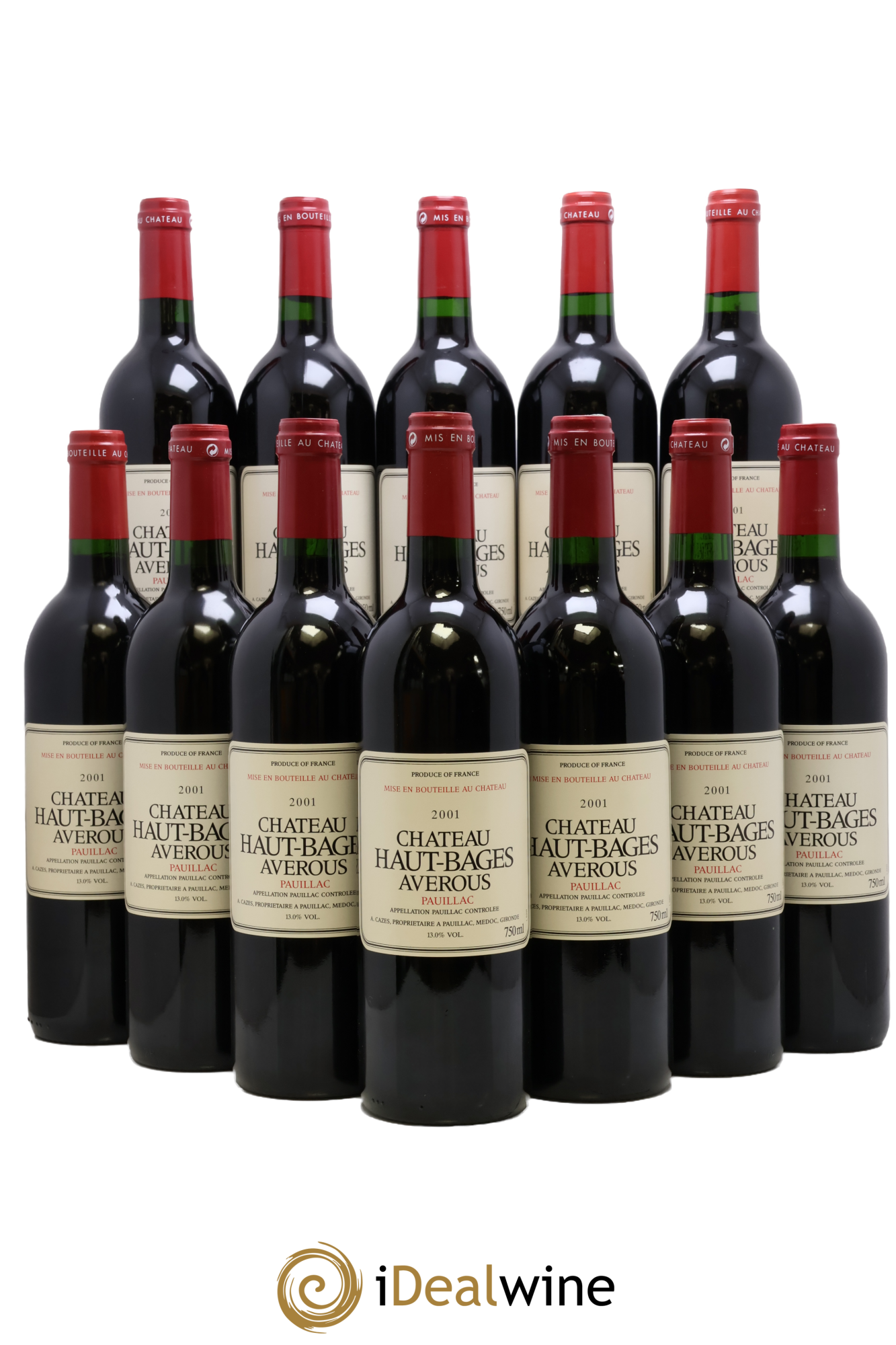 Château Haut Bages Averous Cru Bourgeois 2001 - Lot of 12 bottles - 0