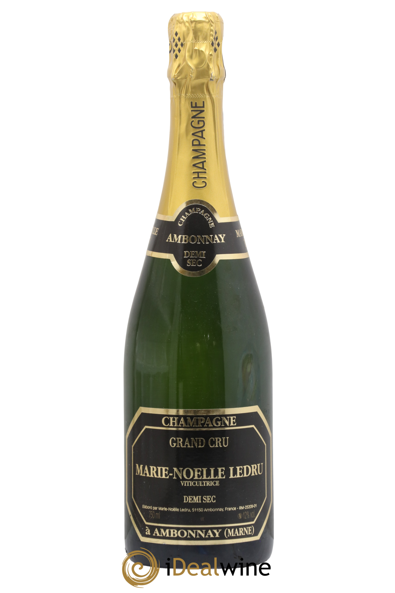 Champagne Demi-Sec Grand Cru Ambonnay Marie-Noëlle Ledru - Lot de 1 bouteille - 0