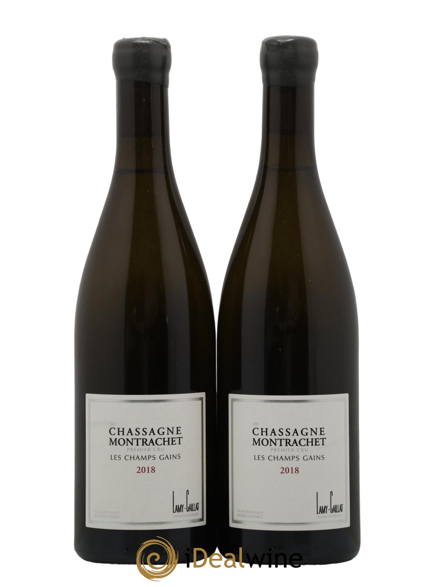 Chassagne-Montrachet 1er Cru Les Champs Gains Lamy-Caillat (Domaine) 2018 - Lot de 2 bouteilles - 0