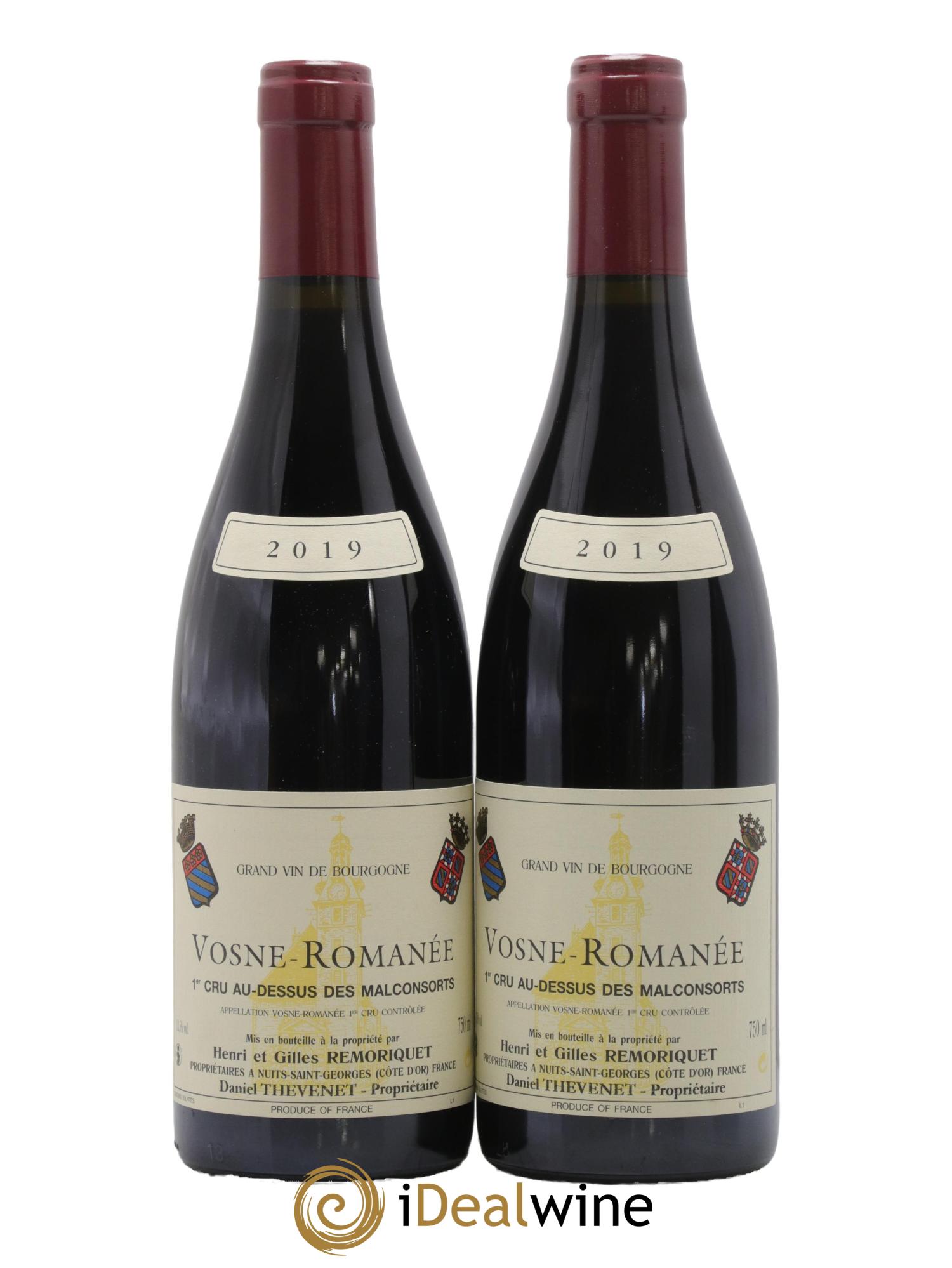 Vosne-Romanée 1er Cru Au Dessus des Malconsorts Gilles Remoriquet 2019 - Lot de 2 bouteilles - 0