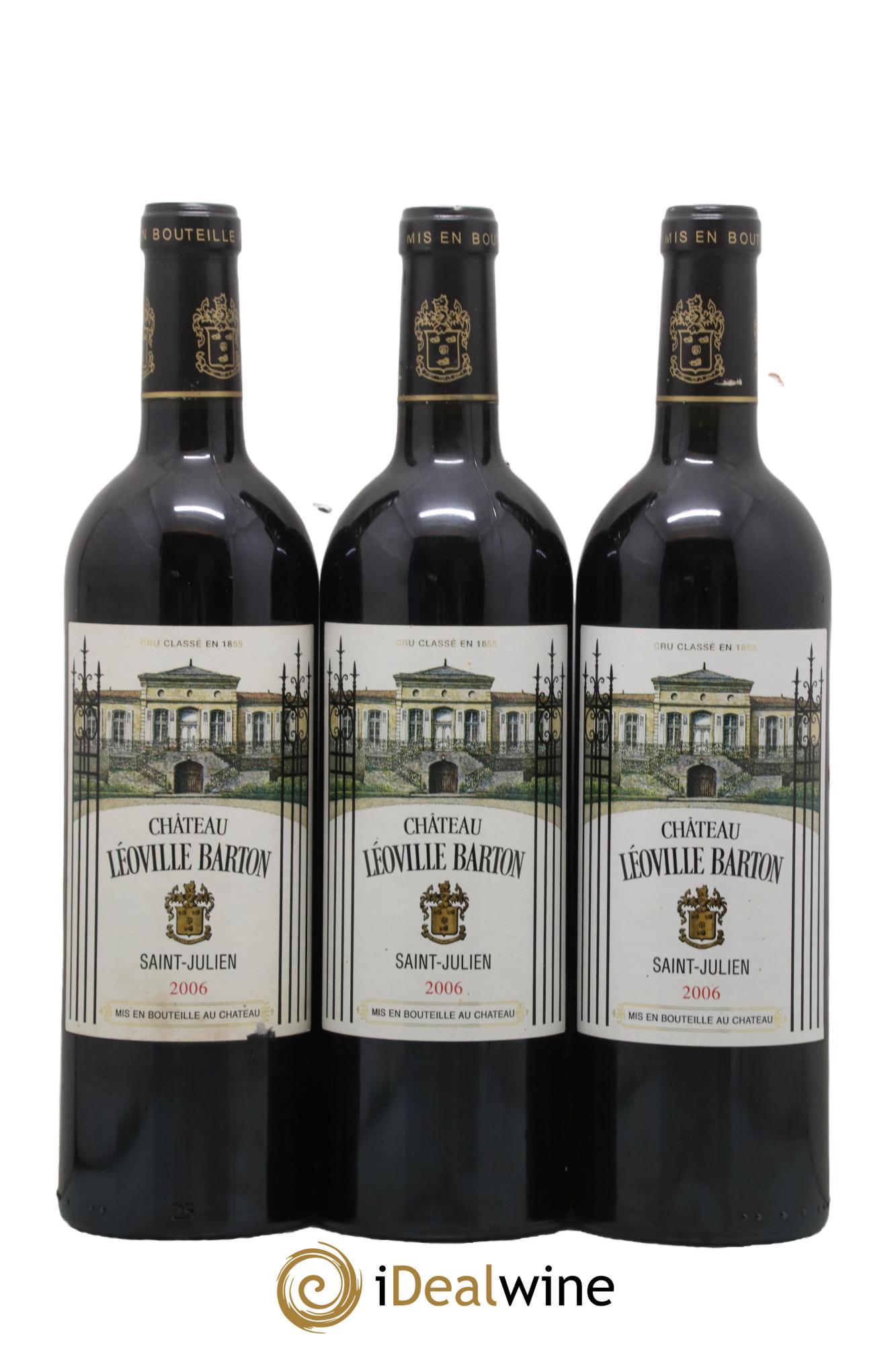 Château Léoville Barton 2ème Grand Cru Classé 2006 - Lot of 3 bottles - 0