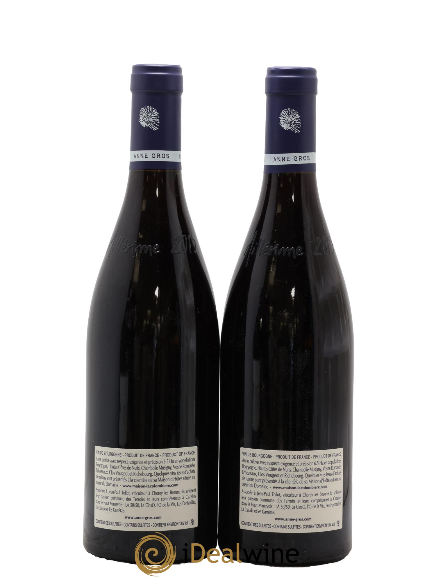 Richebourg Grand Cru Anne Gros 2015 - Lot of 2 bottles - 1
