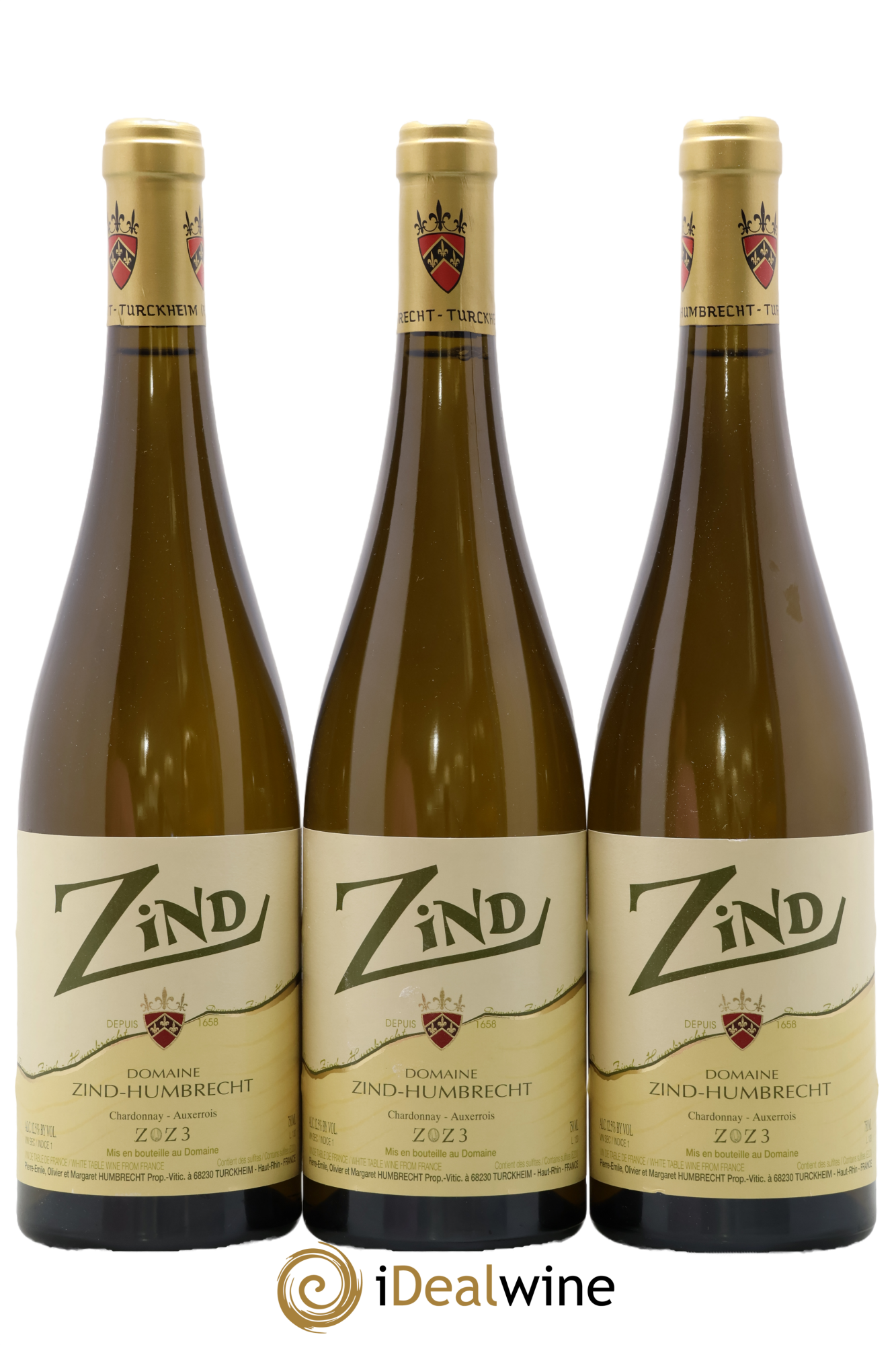 Alsace vin de table chardonnay auxerrois zind umbrecht 2023 - Lot de 3 bouteilles - 0