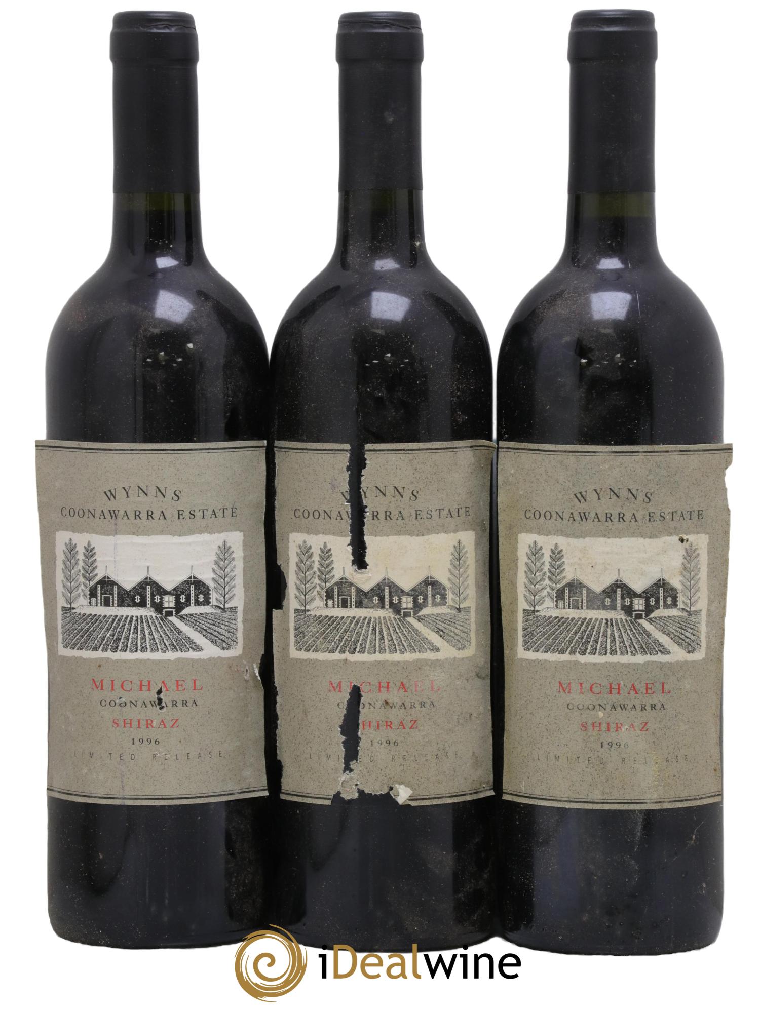 Australie Wynn's Michael Shiraz 1996 - Lot of 3 bottles - 0