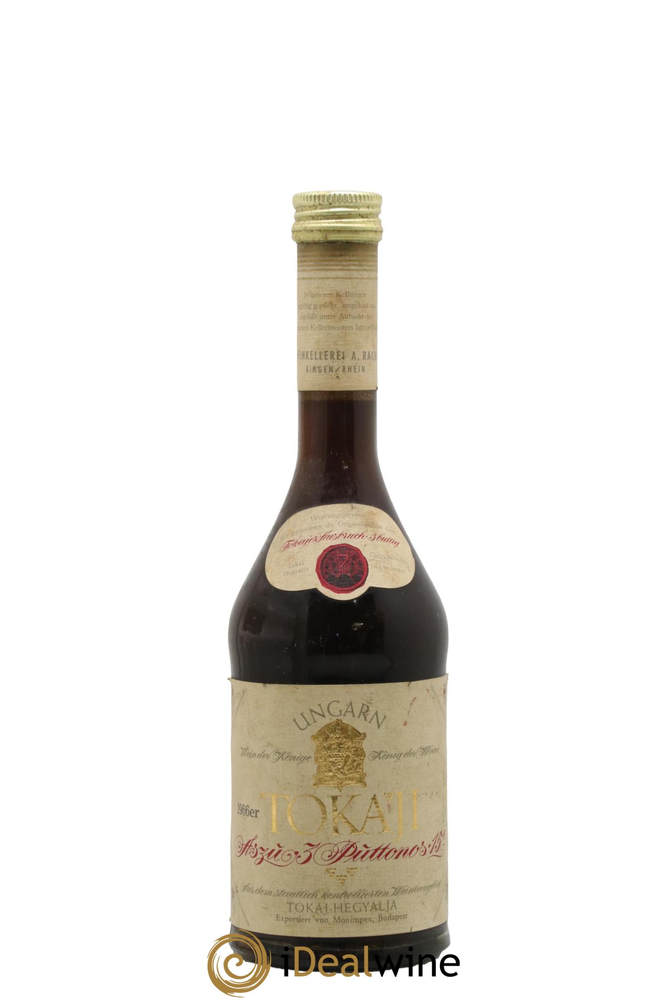 Tokaji Aszu 3 Puttonyos Hegyalja 1966 - Lot de 1 format 50cl - 0