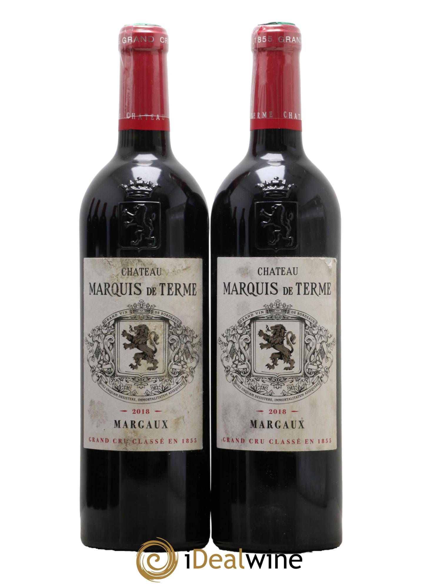Château Marquis de Terme 4ème Grand Cru Classé 2018 - Lot de 2 bouteilles - 0