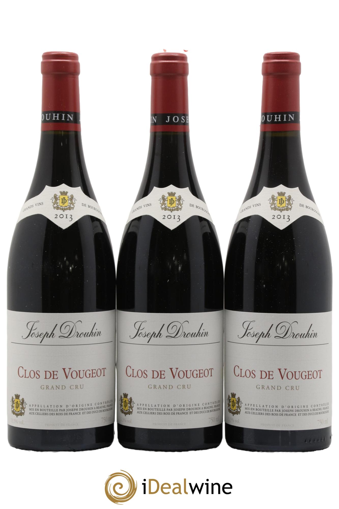 Clos de Vougeot Grand Cru Joseph Drouhin  2013 - Lot of 3 bottles - 0