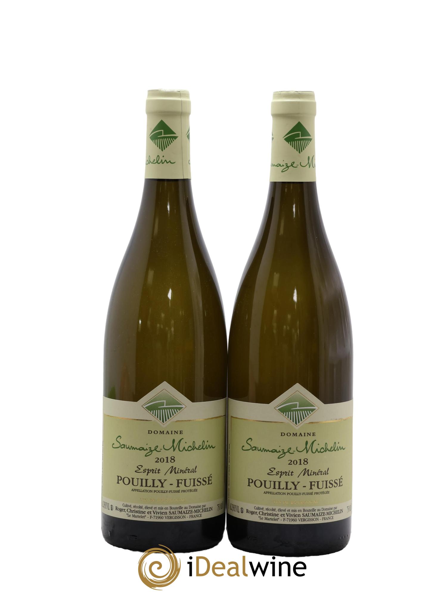 Pouilly-Fuissé Esprit Mineral Saumaize Michelin 2018 - Lot of 2 bottles - 0
