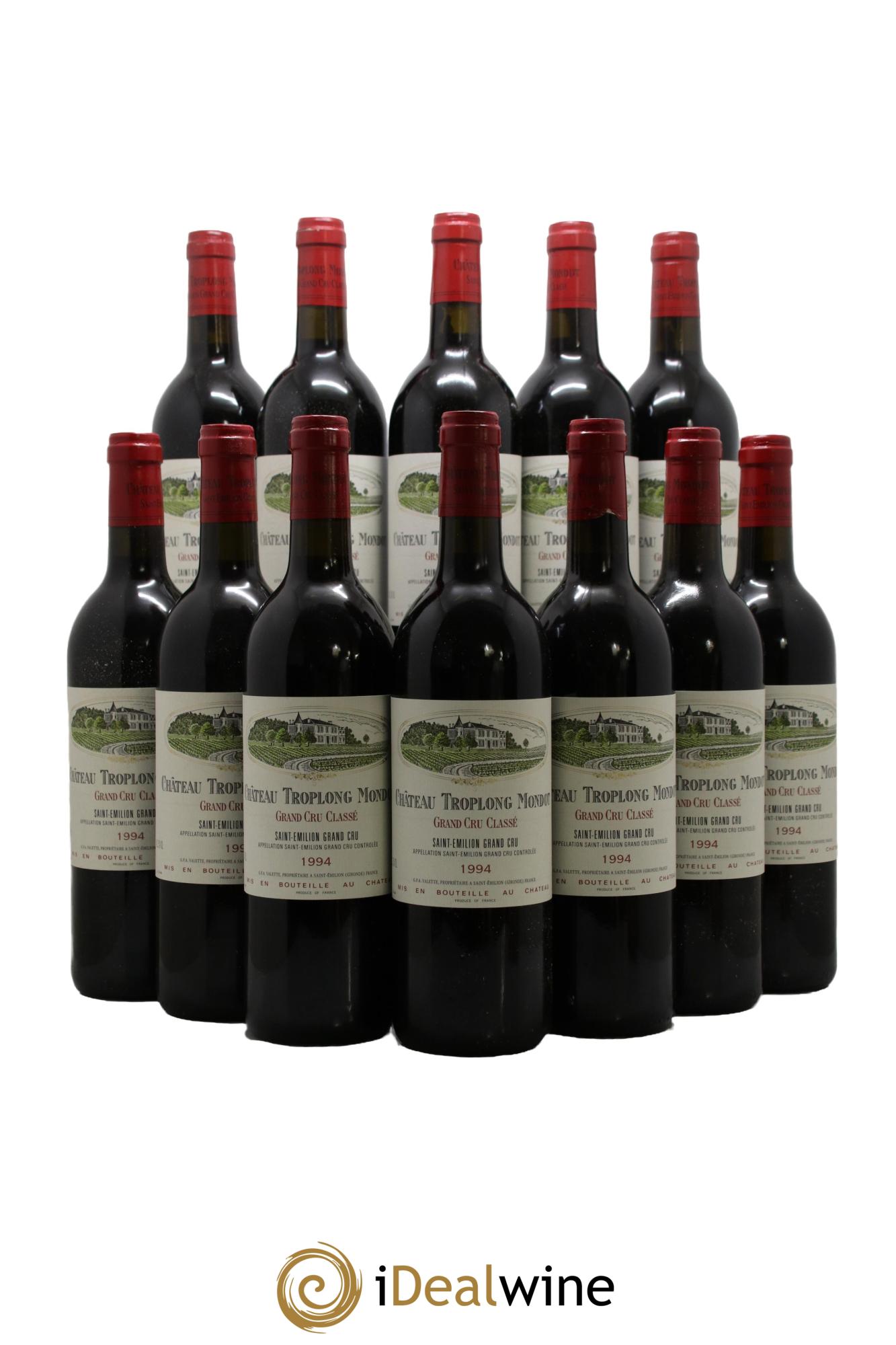 Château Troplong Mondot 1er Grand Cru Classé B  1994 - Lot de 12 bouteilles - 0