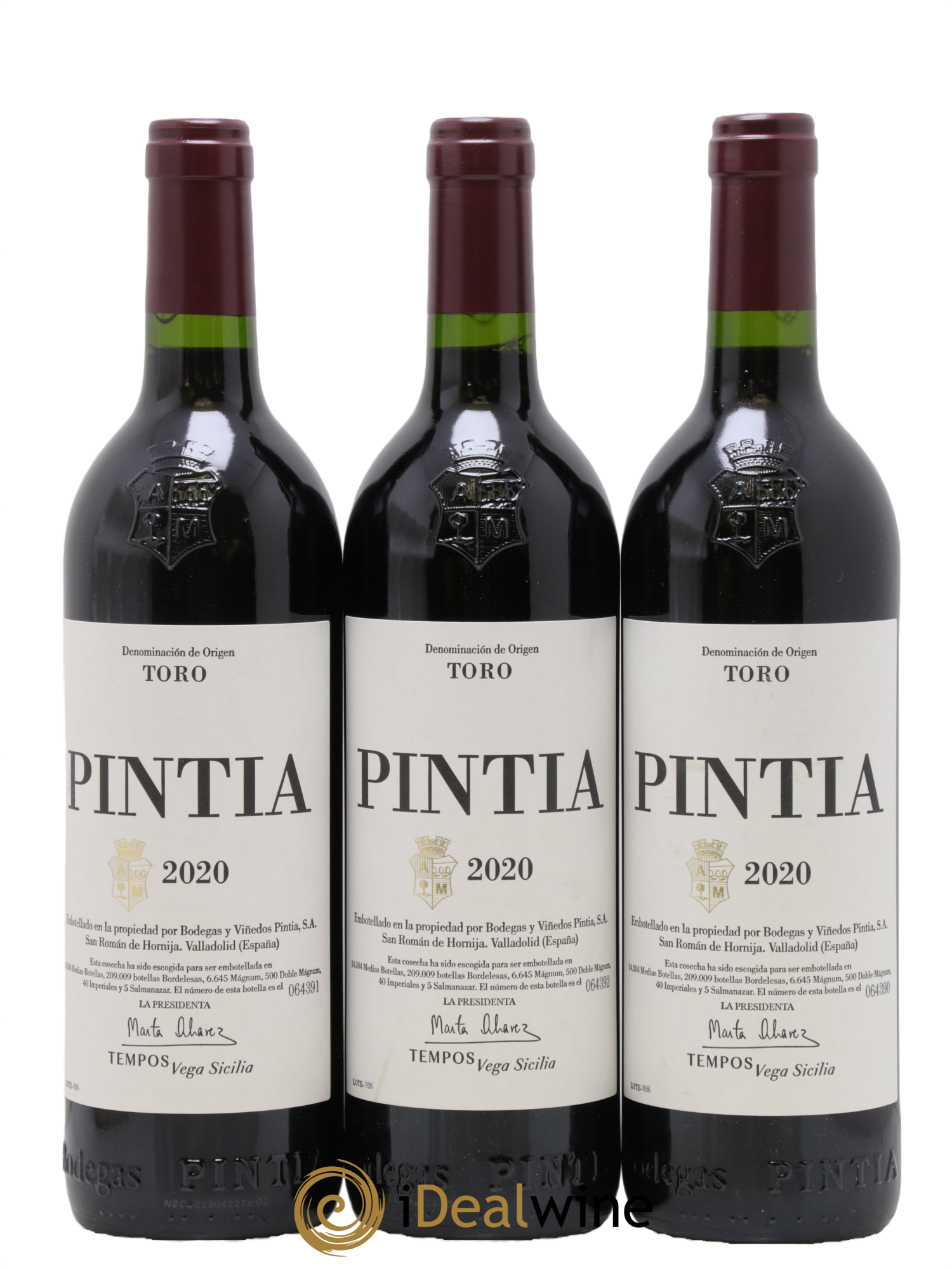 Toro DO Vega Sicilia Pintia Famille Alvarez 2020 - Lot de 3 bouteilles - 0