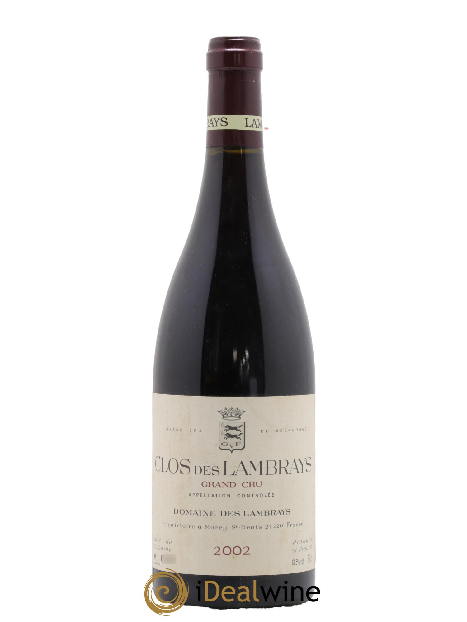 Clos des Lambrays Grand Cru Domaine des Lambrays 2002 - Lot de 1 bouteille - 0