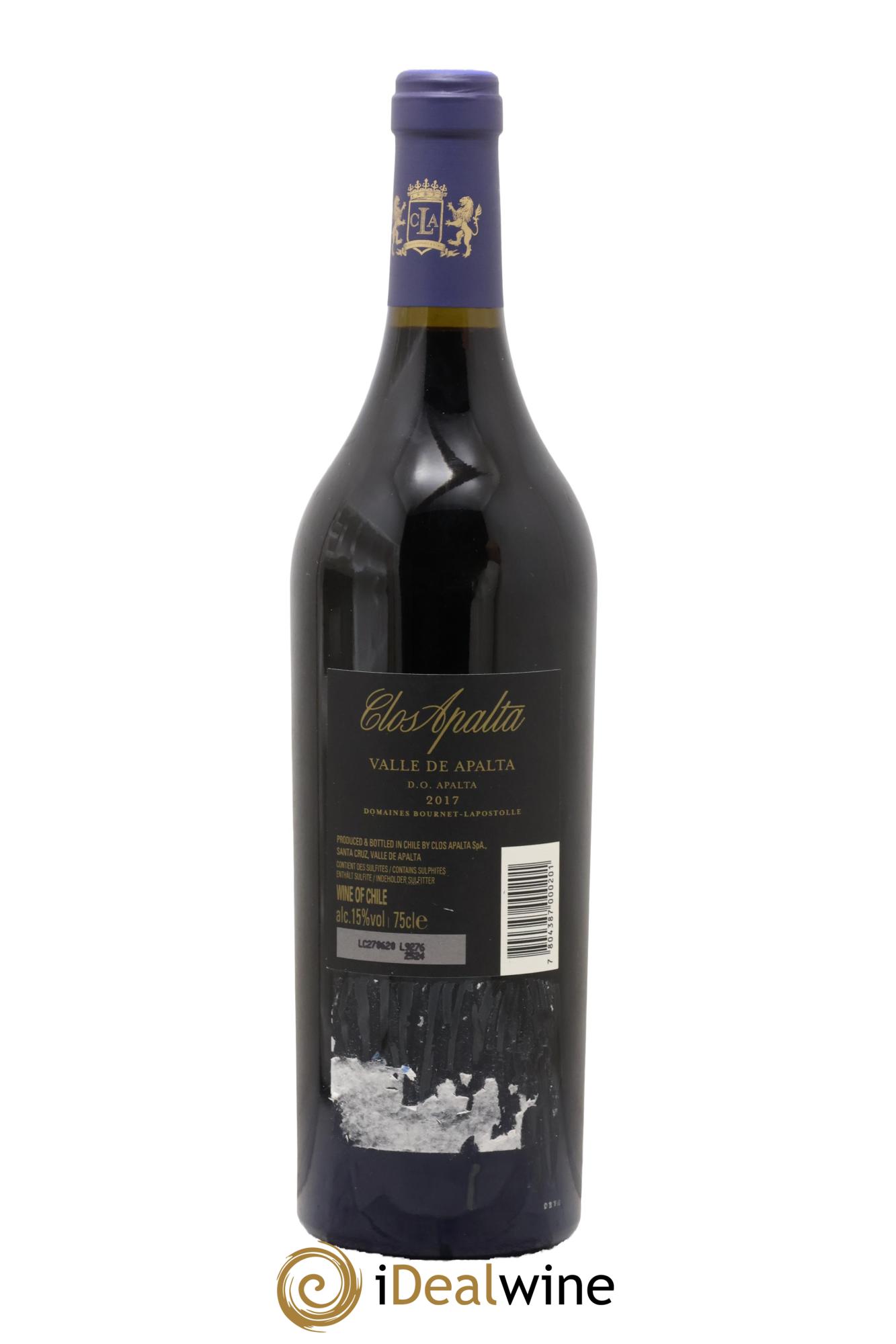 Colchagua Casa Lapostolle Clos Apalta 2017 - Lotto di 1 bottiglia - 1
