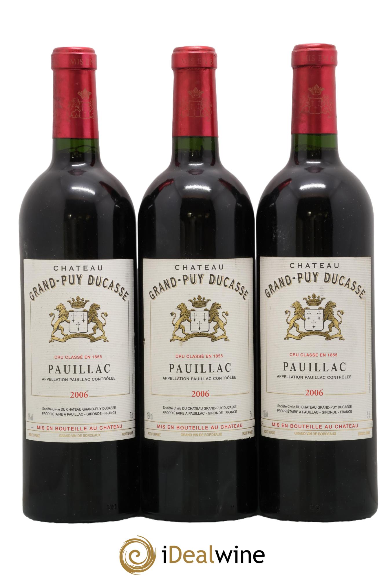 Château Grand Puy Ducasse 5ème Grand Cru Classé 2006 - Lot de 3 bouteilles - 0