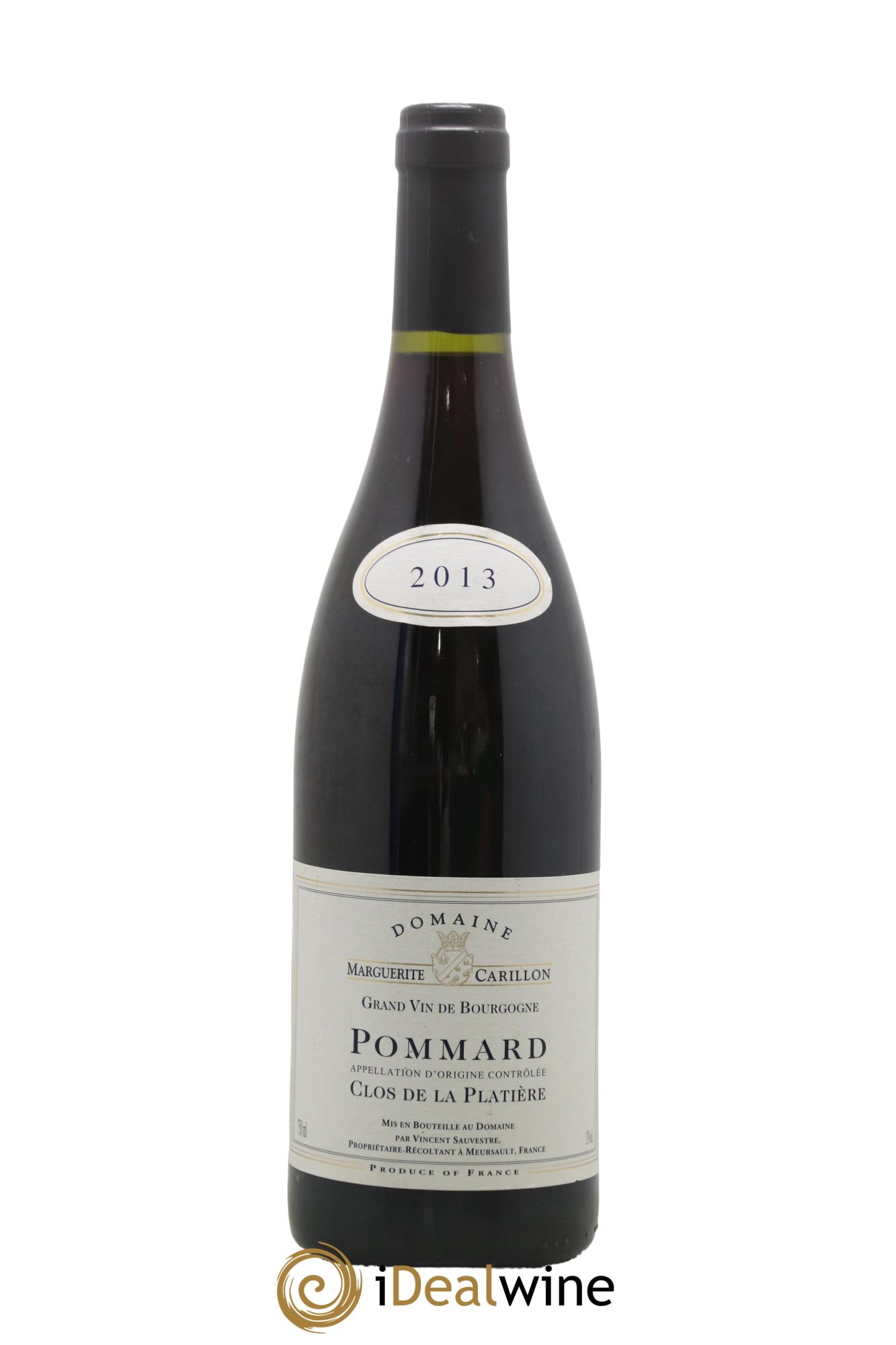 Pommard Clos de la Platière Margueritte Carillon 2013 - Lot de 1 bouteille - 0