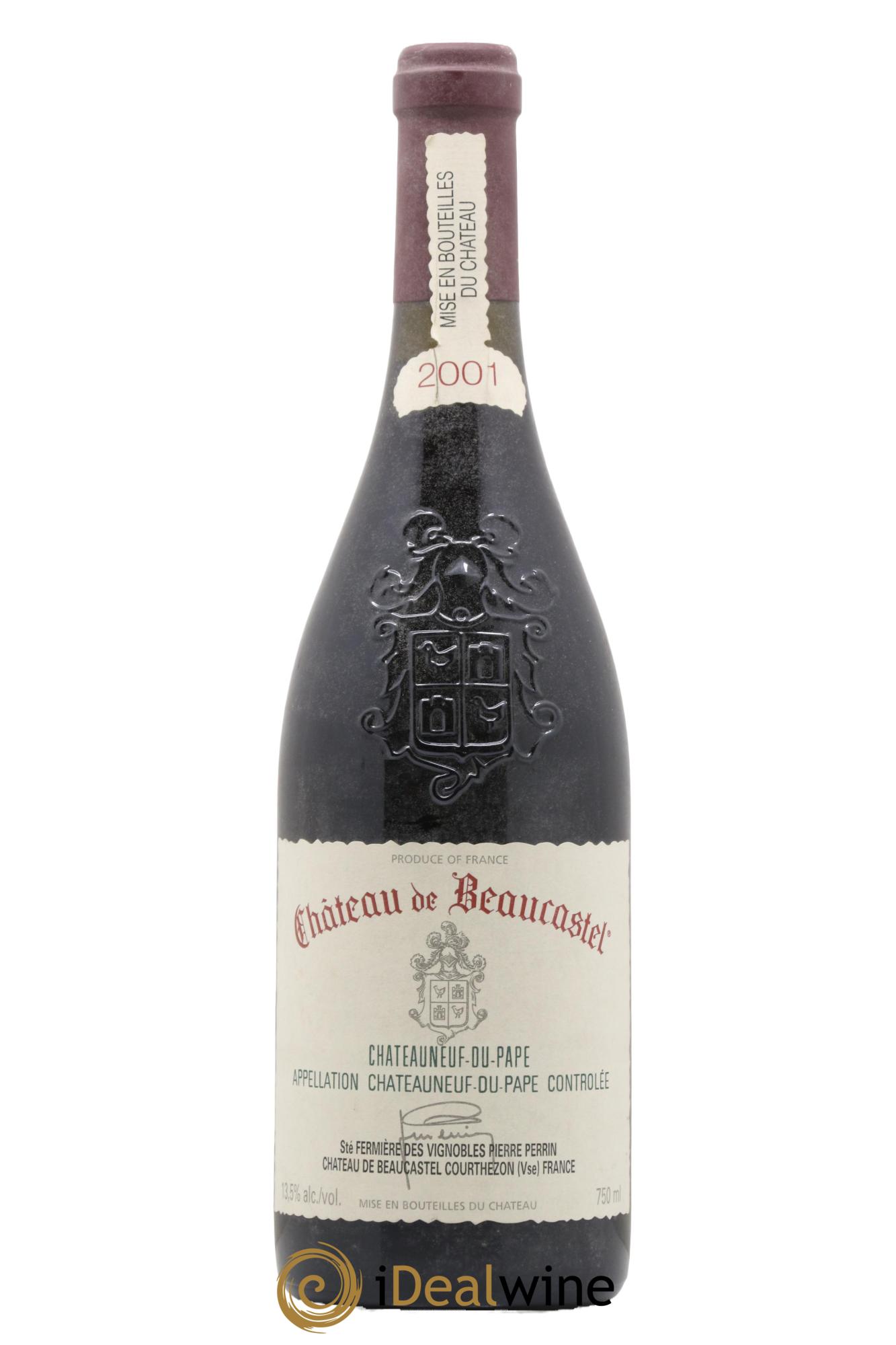 Châteauneuf-du-Pape Château de Beaucastel Famille Perrin 2001 - Lot de 1 bouteille - 0