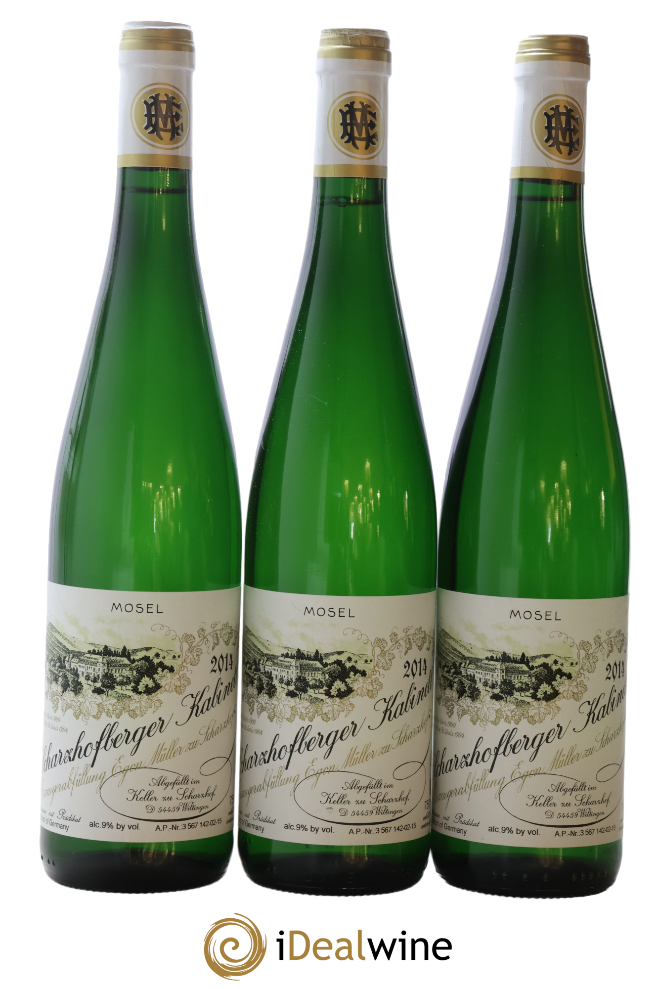 Riesling Scharzhofberger Kabinett Egon Muller 2014 - Lot of 3 bottles - 0