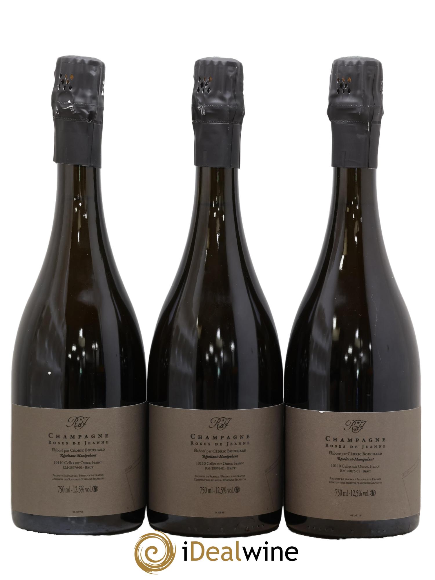 Roses de Jeanne Côte de Val Vilaine Blanc de Noirs Cédric Bouchard 2022 - Lot de 3 bouteilles - 1