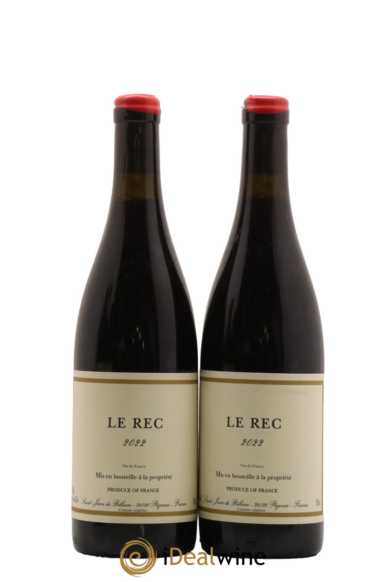 Vin de France Le Rec Prieuré St-Jean de Bébian 2022 - Lot de 2 bouteilles - 0