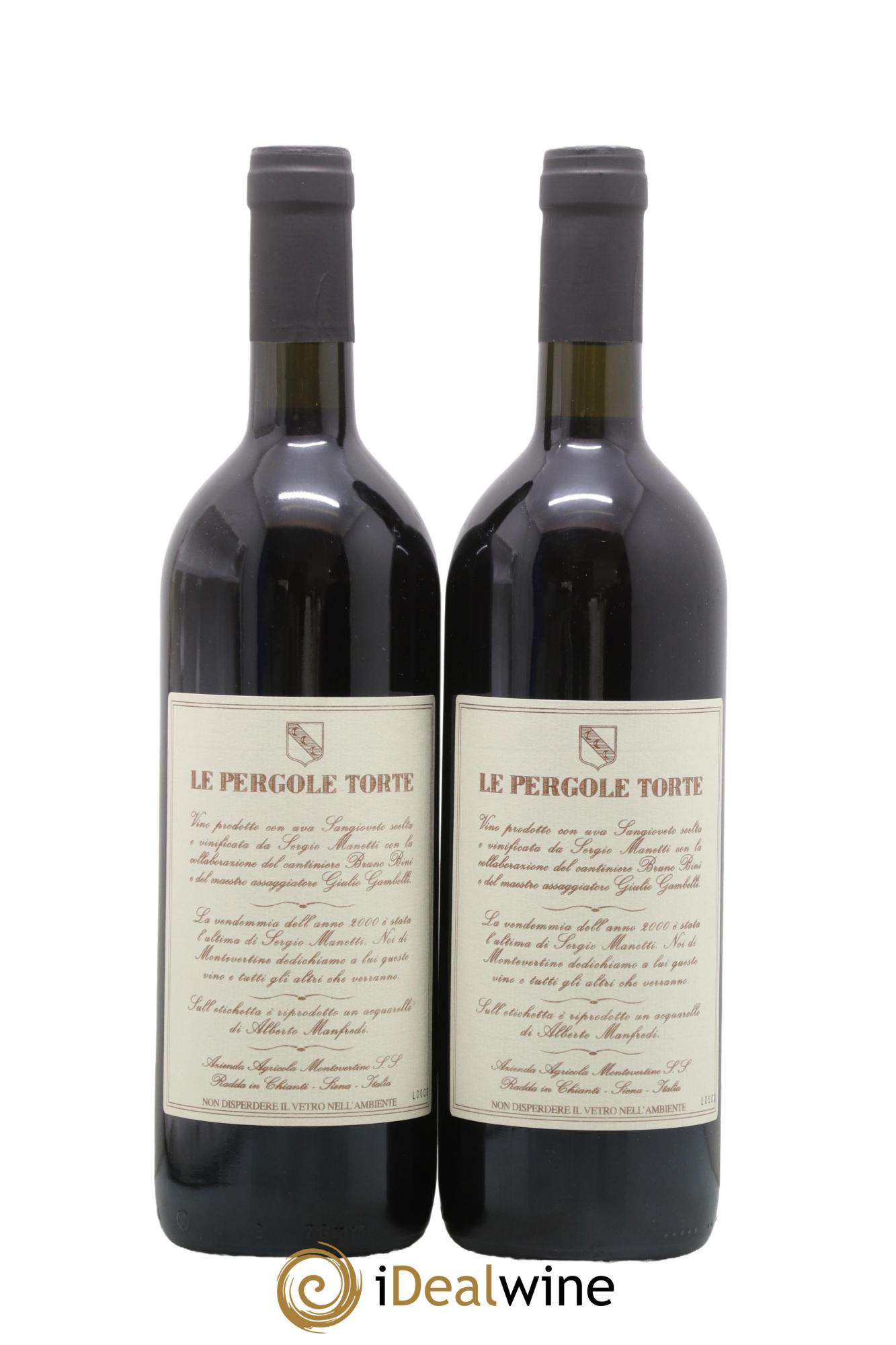 Toscana IGT Montevertine Le Pergole Torte Famille Manetti 2000 - Lot de 2 bouteilles - 1