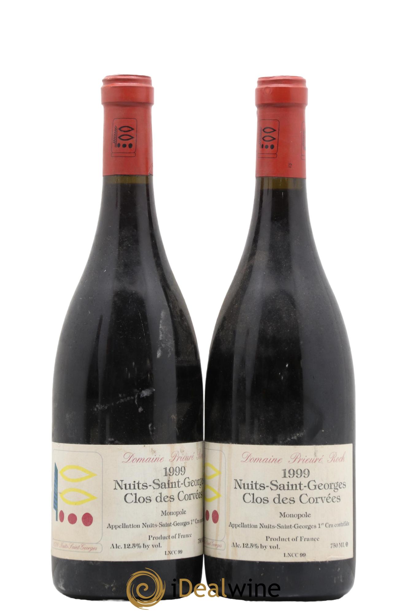 Nuits-Saint-Georges 1er Cru Le Clos des Corvées Prieuré Roch 1999 - Lot de 2 bouteilles - 0