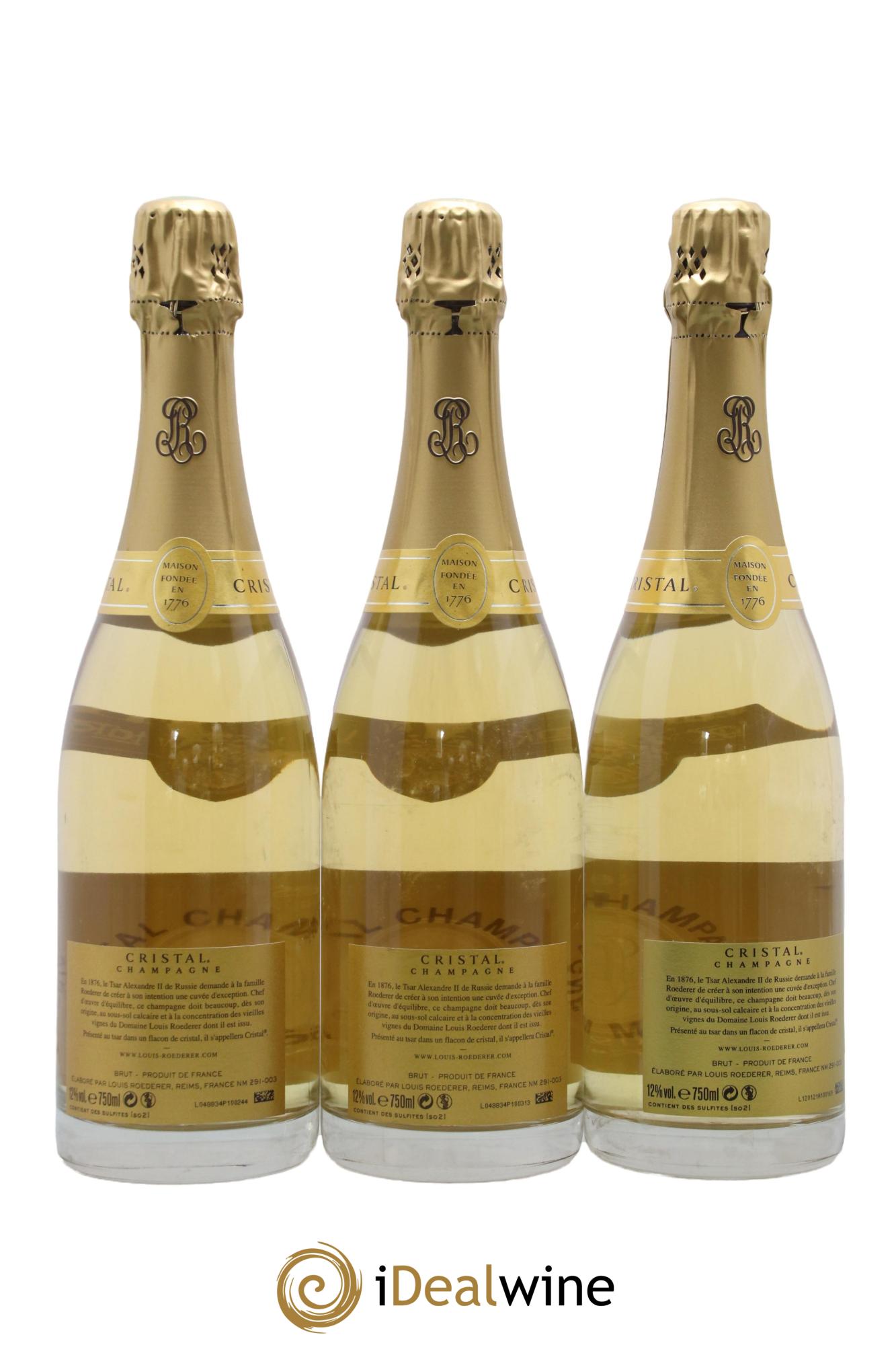 Cristal Louis Roederer 2012 - Lot de 3 bouteilles - 1