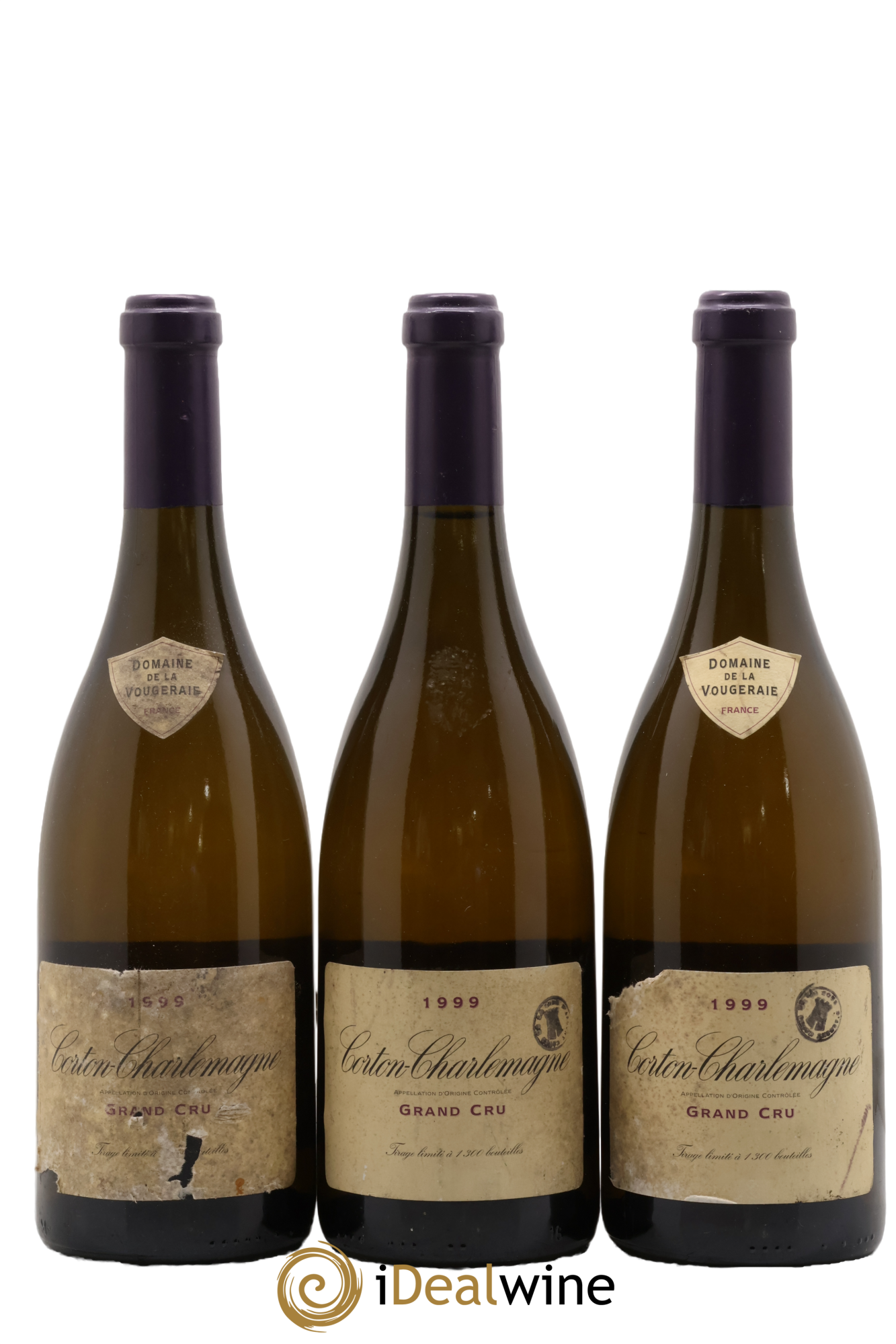 Charlemagne La Vougeraie 1999 - Lot de 3 bouteilles - 0