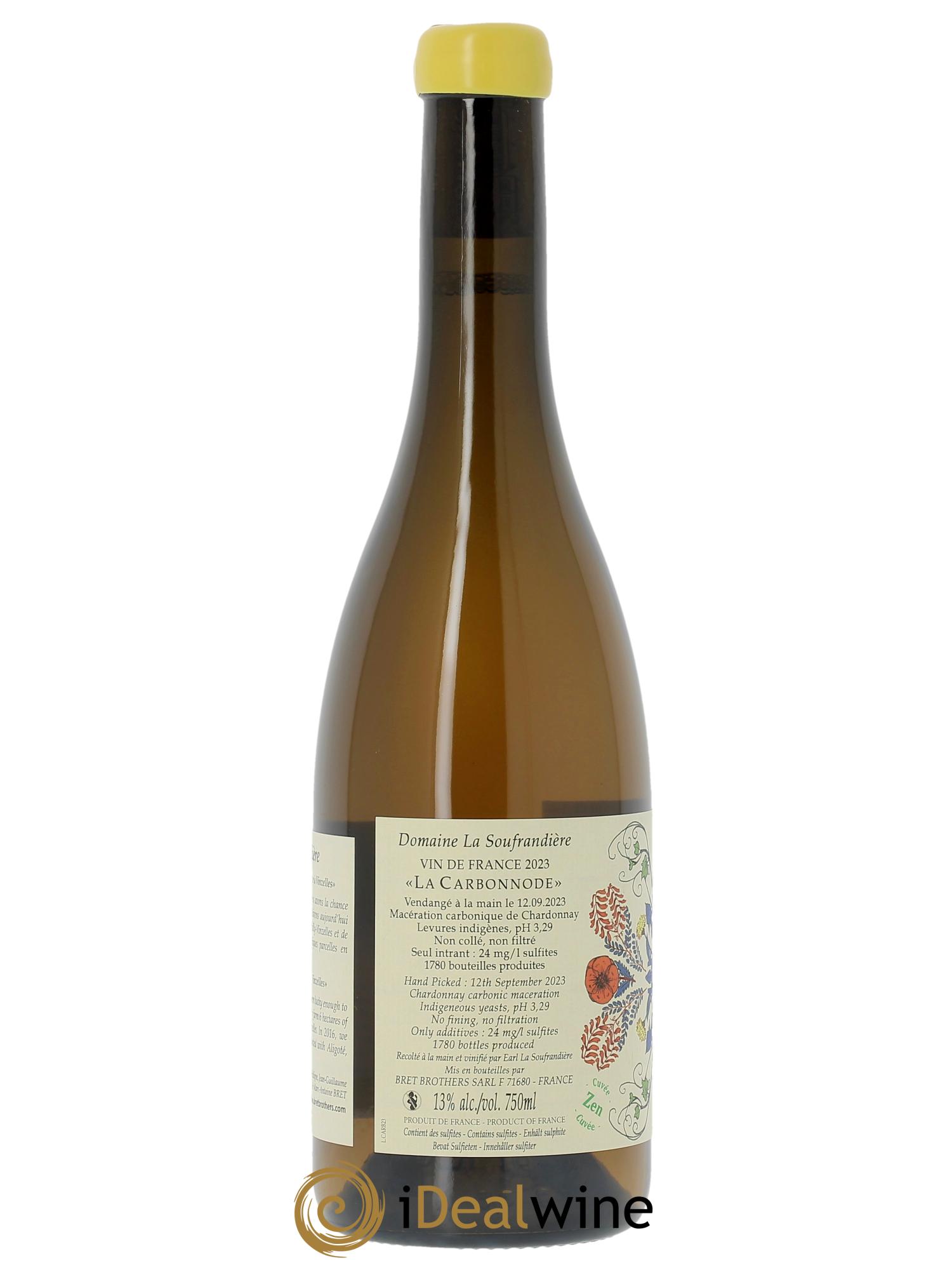 Vin de France La Carbonnode Cuvée Zen La Soufrandière - Bret Brothers 2023 - Posten von 1 Flasche - 1