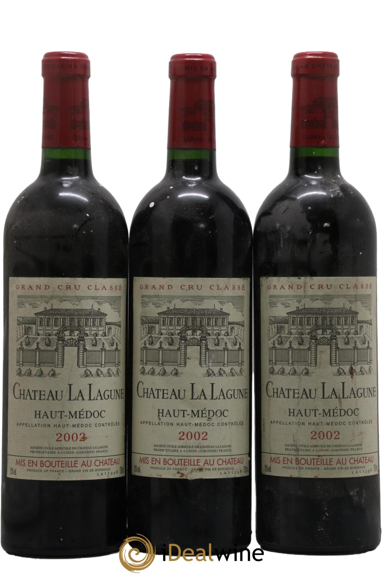 Château la Lagune 3ème Grand Cru Classé 2002 - Lot de 3 bouteilles - 0