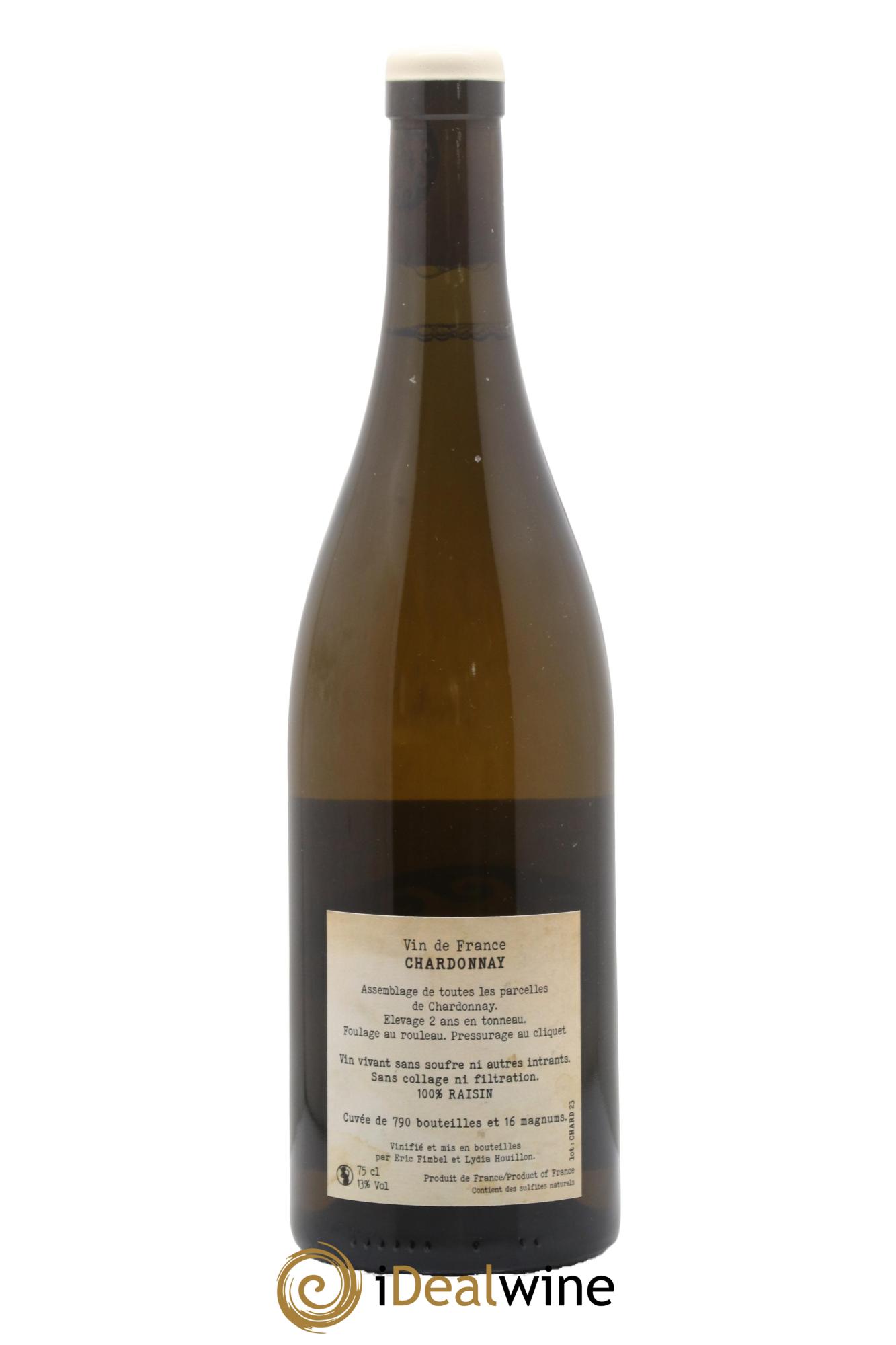 Vin de France Chardonnay Eric fimbel et Lydia Houillon 2023 - Lot de 1 bouteille - 1