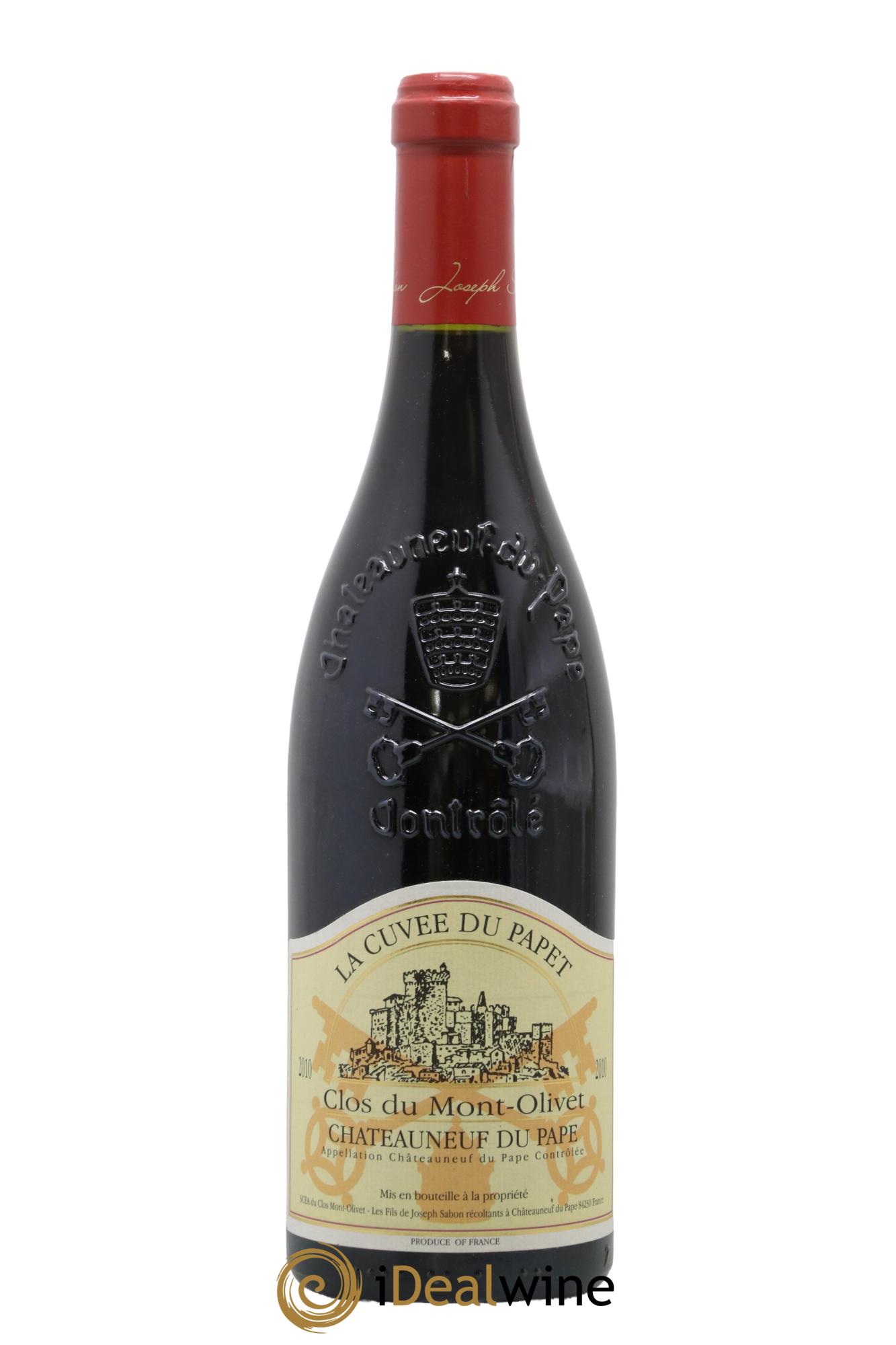Châteauneuf-du-Pape Cuvée du Papet Clos du Mont-Olivet 2010 - Lot de 1 bouteille - 0