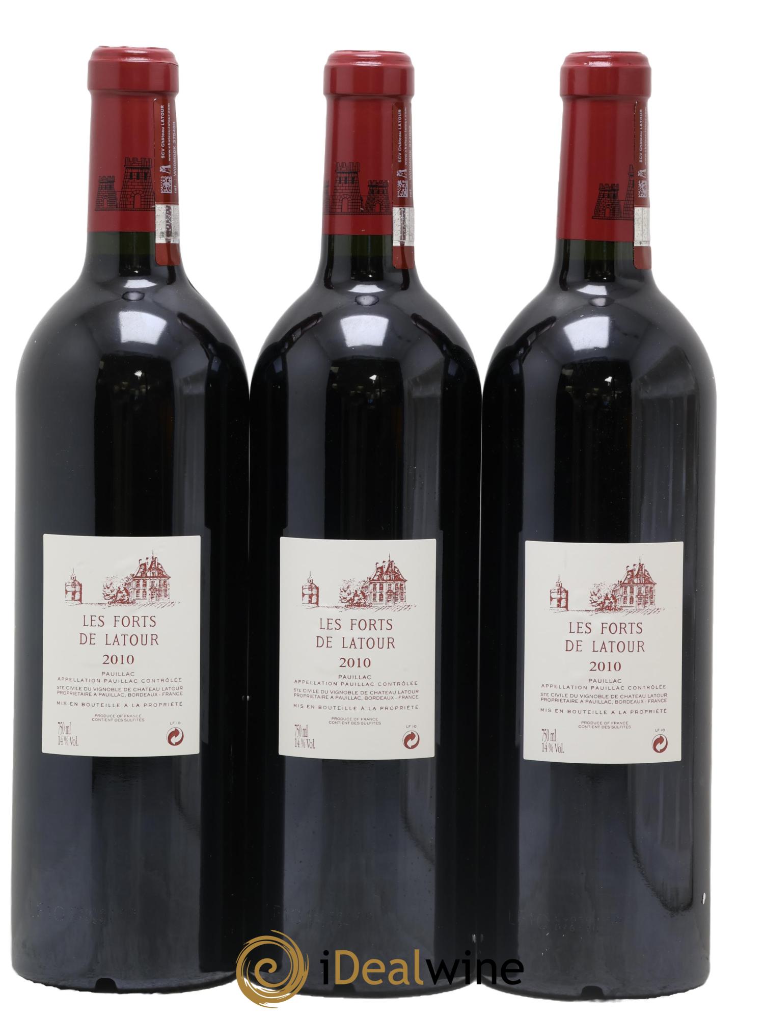 Les Forts de Latour Second Vin 2010 - Lotto di 3 bottiglie - 1