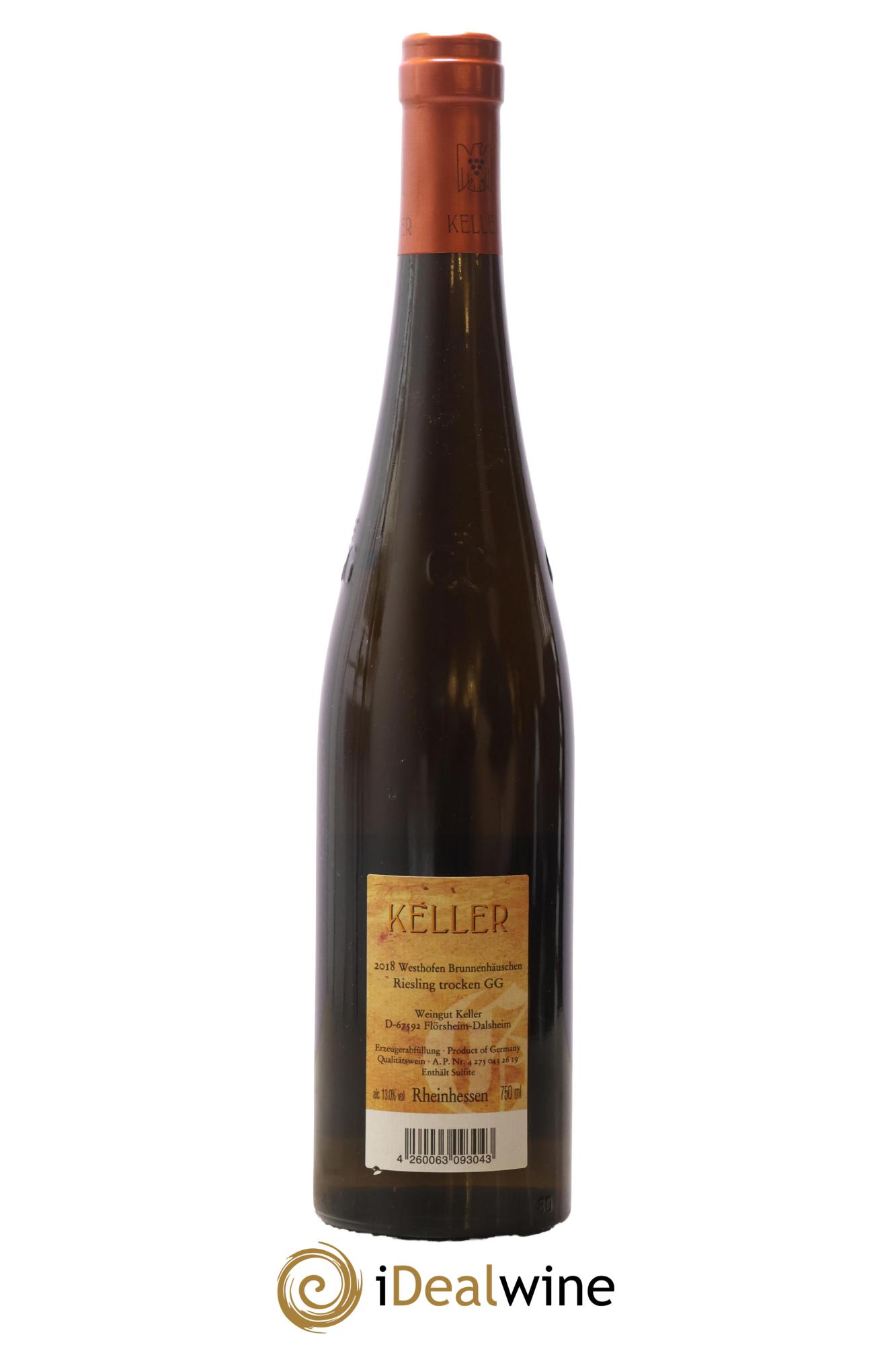 Riesling Trocken GG Abts Erde Westhofen Brunnenhäuschen Keller 2018 - Lot of 1 bottle - 1