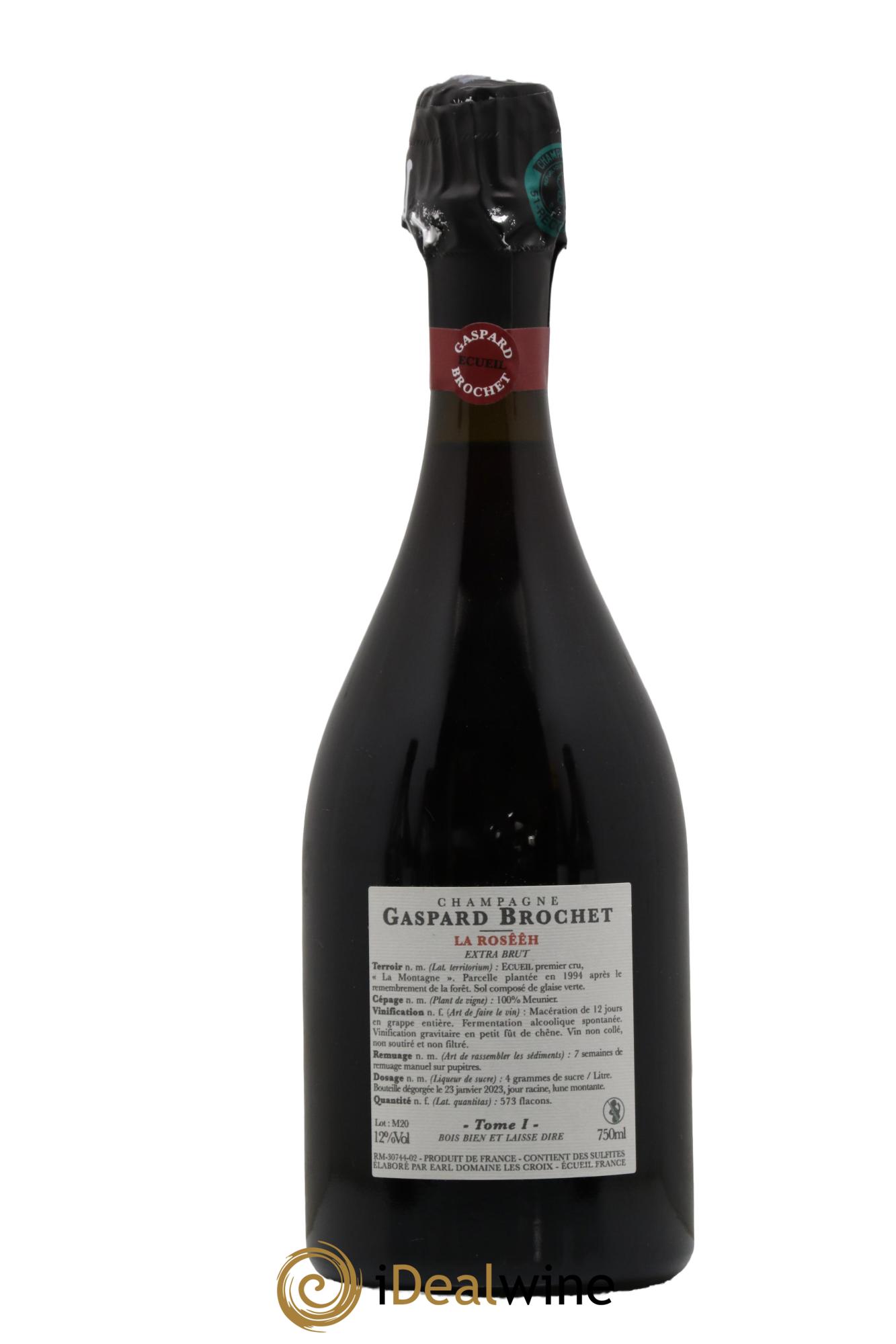 Champagne - Meunier La Rosêêh Tome I Gaspard Brochet - Lot de 1 bouteille - 1