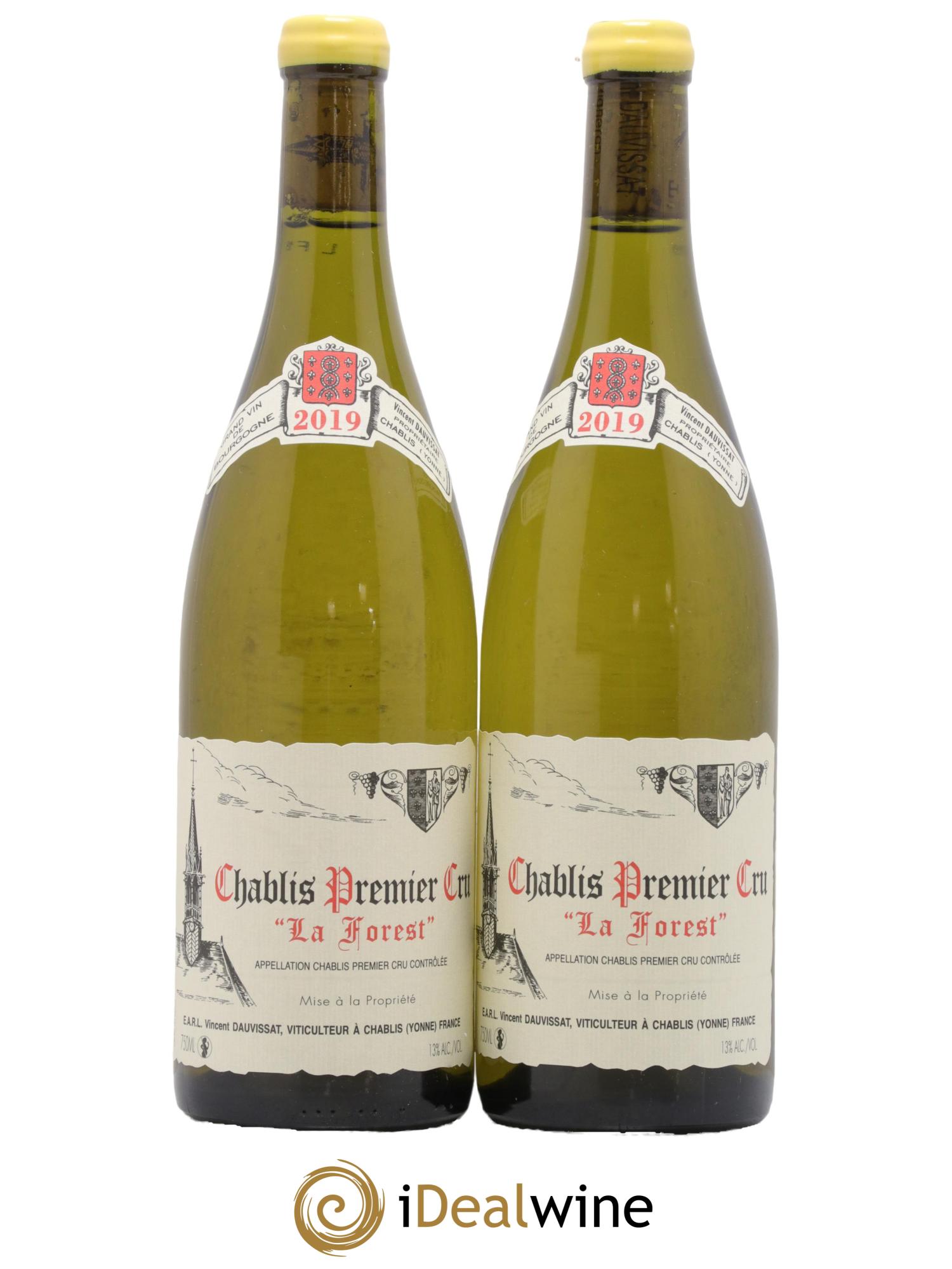Chablis 1er Cru La Forest Vincent Dauvissat (Domaine) 2019 - Lot de 2 bouteilles - 0