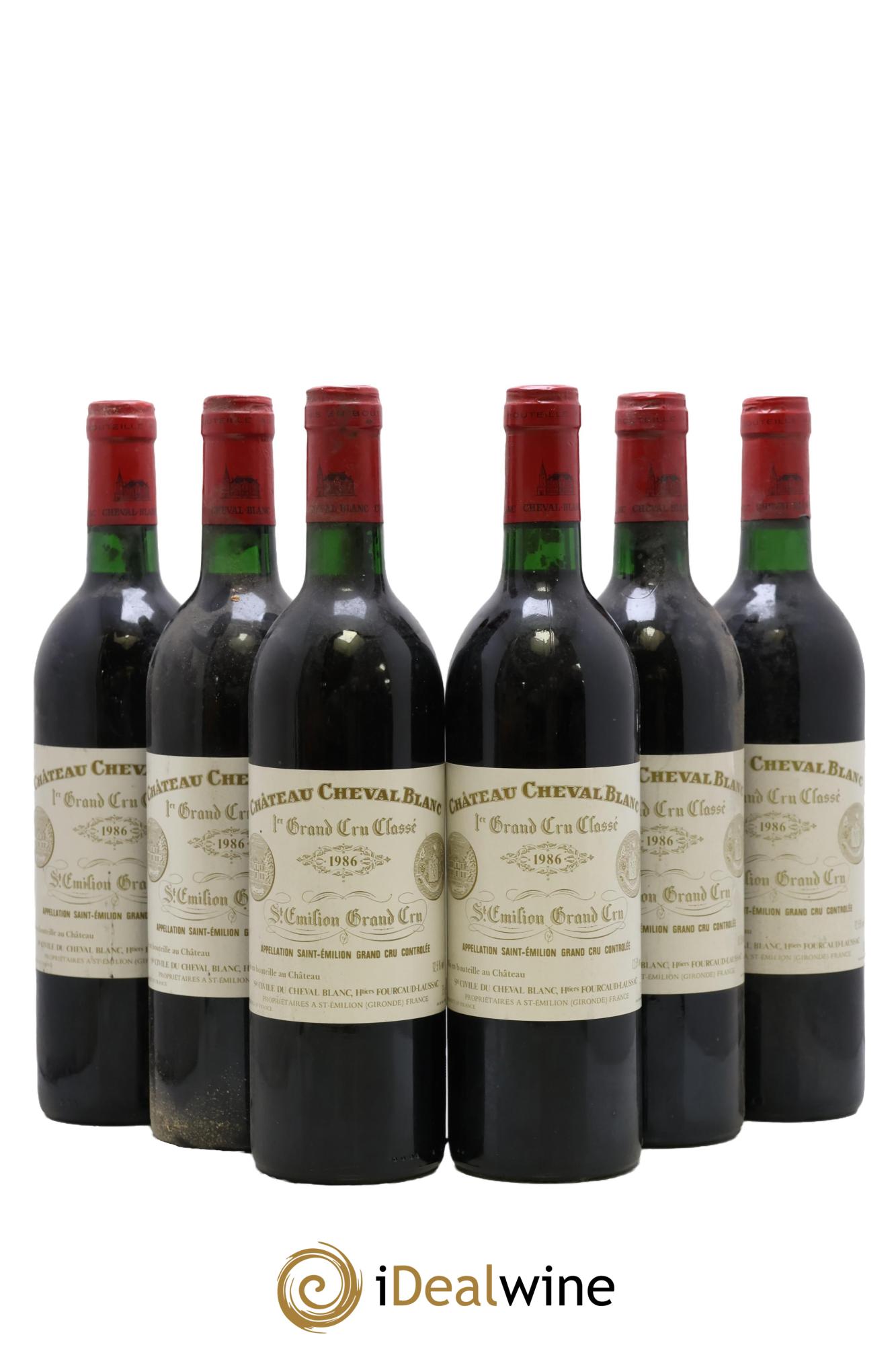 Château Cheval Blanc 1er Grand Cru Classé A 1986 - Lot de 6 bouteilles - 0